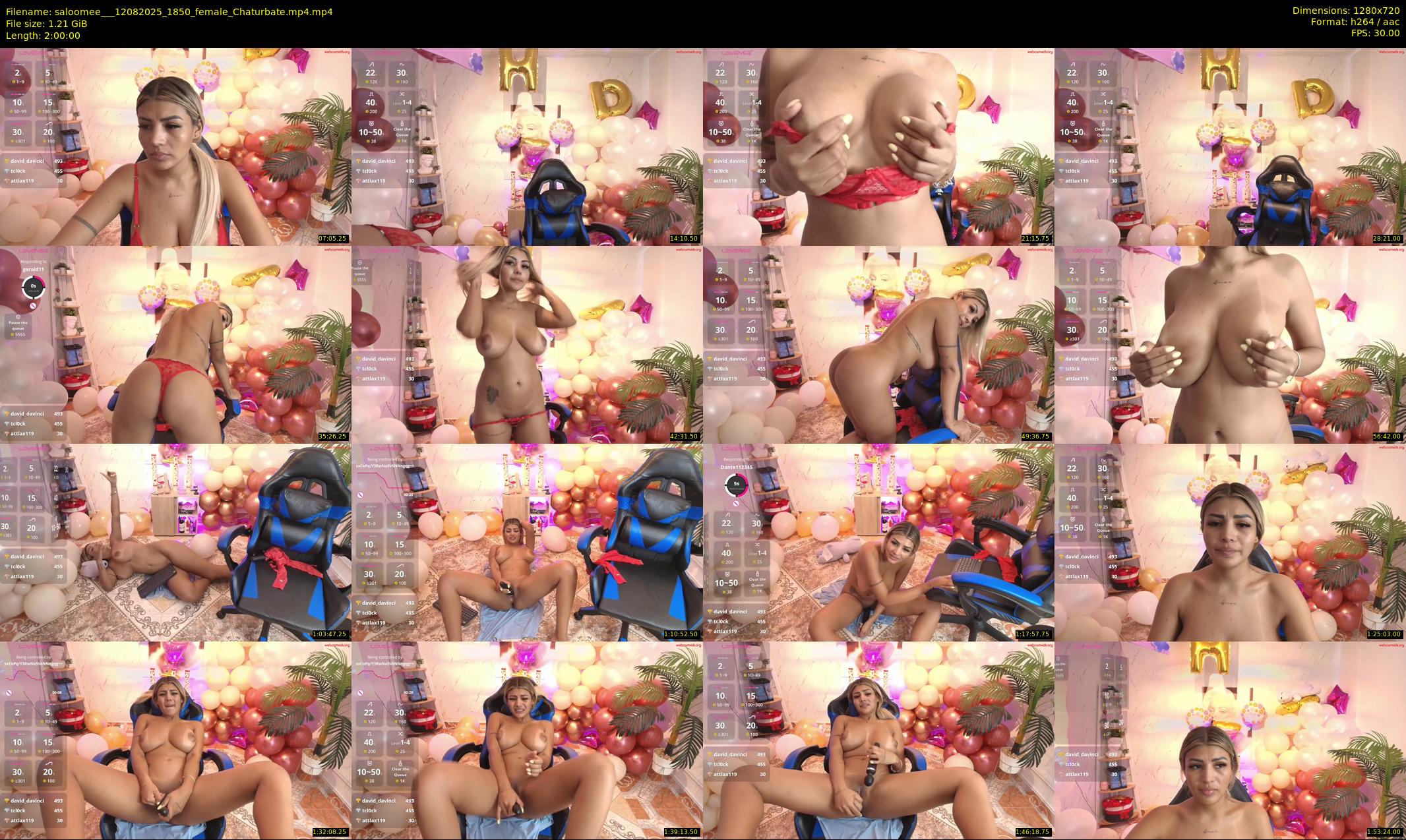 saloomee__ — 120 minute Chaturbate female cam show recording, 720p, Aug 12, 2025
