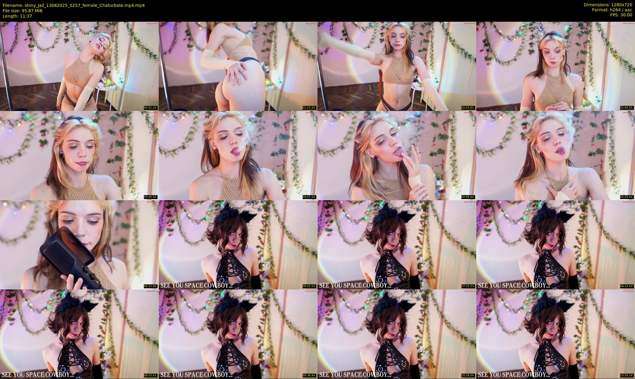 shiny_jail — 12 minute Chaturbate female cam show recording, 720p, Aug 13, 2025