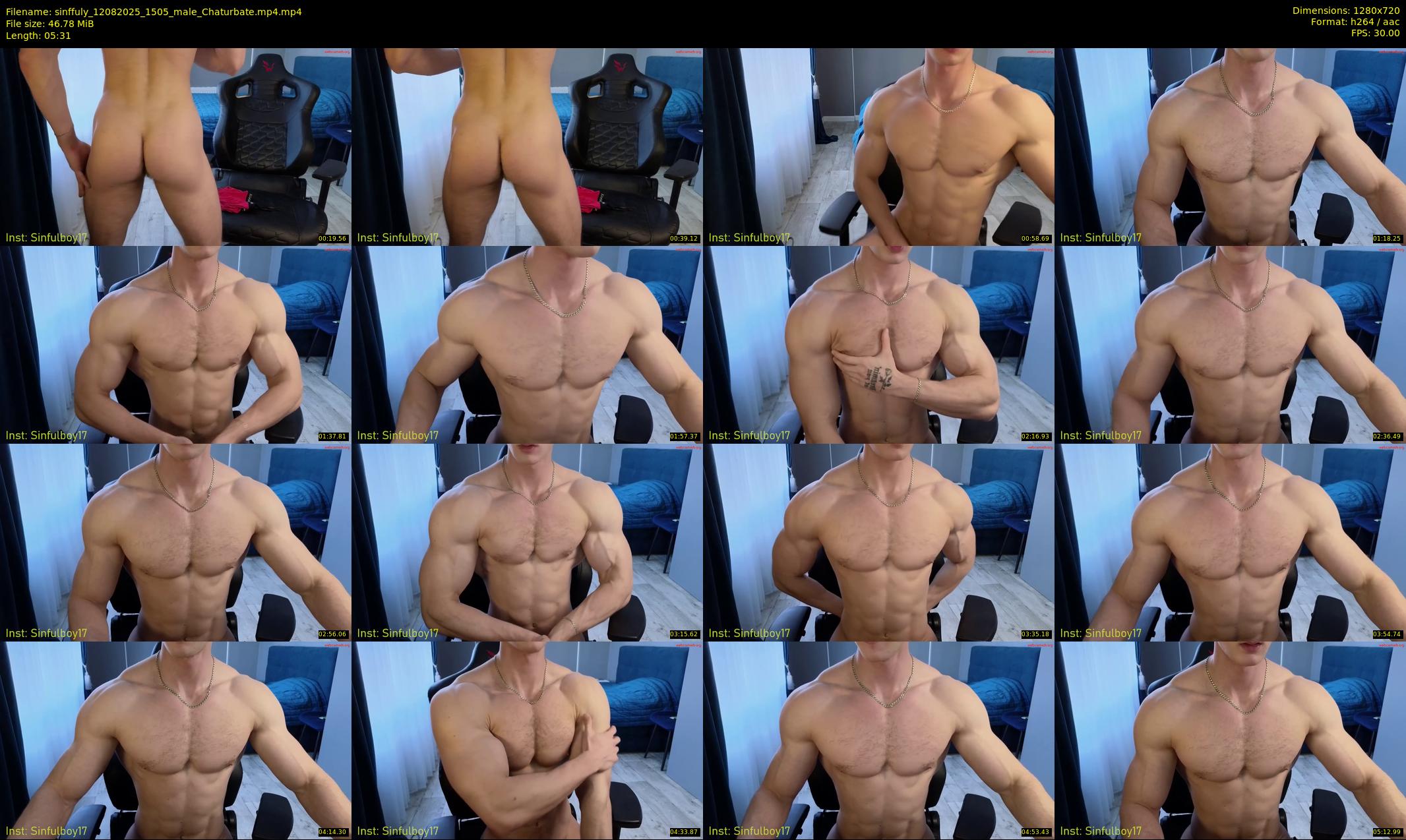 sinffuly — 6 minute Chaturbate male cam show recording, 720p, Aug 12, 2025