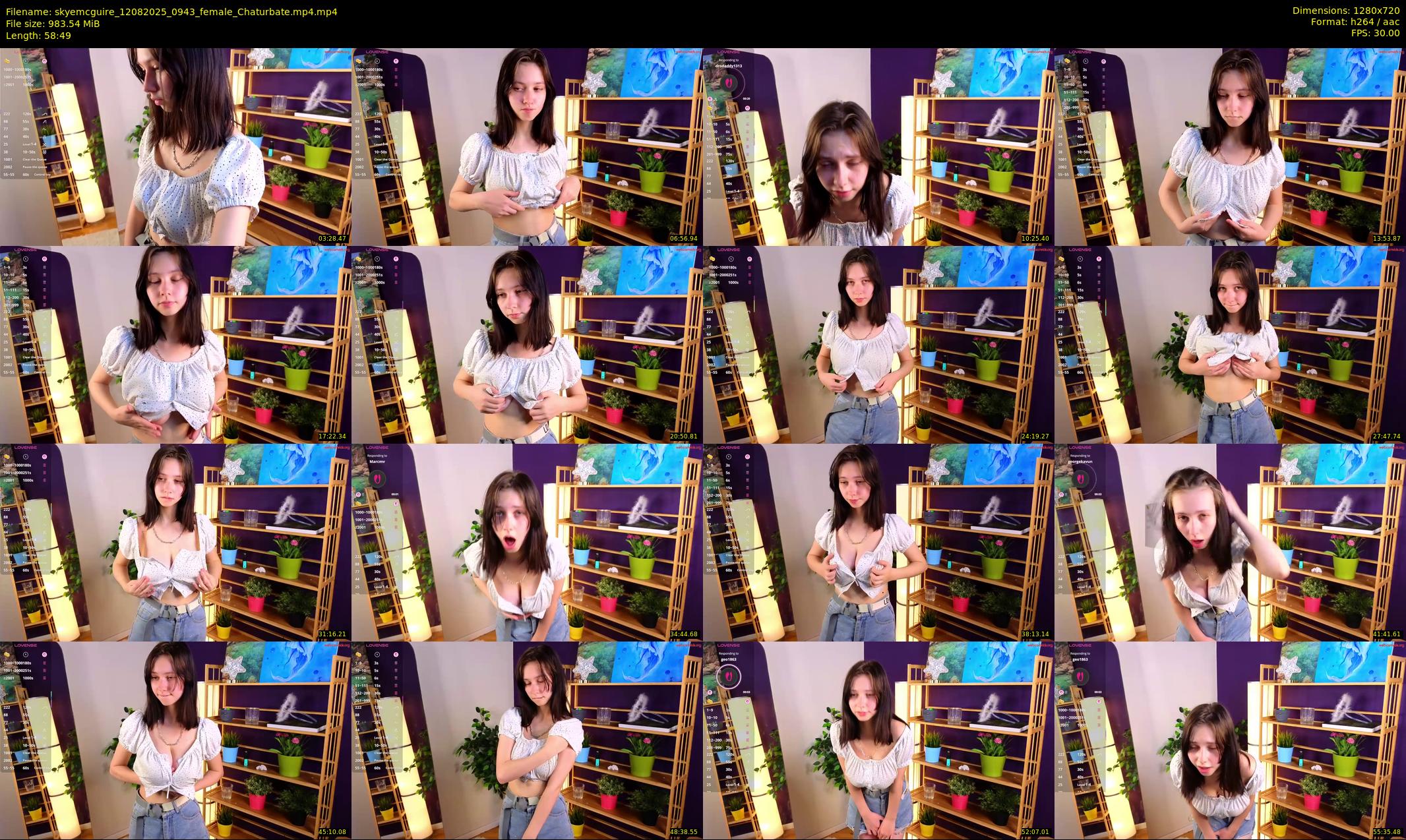 skyemcguire — 59 minute Chaturbate female cam show recording, 720p, Aug 12, 2025