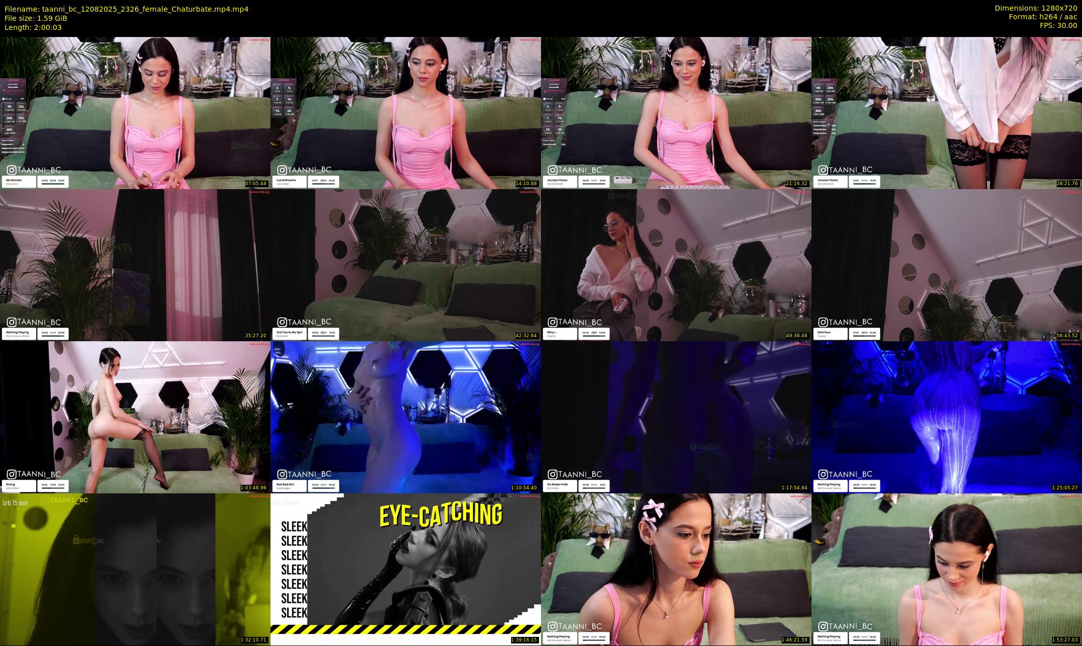taanni_bc — 121 minute Chaturbate female cam show recording, 720p, Aug 12, 2025