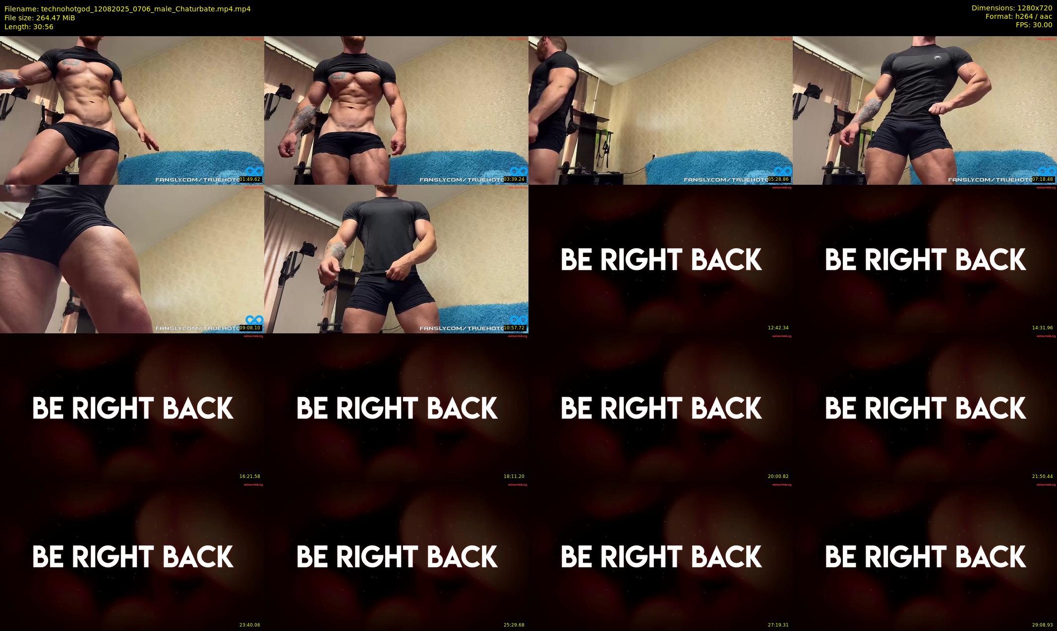 technohotgod — 31 minute Chaturbate male cam show recording, 720p, Aug 12, 2025