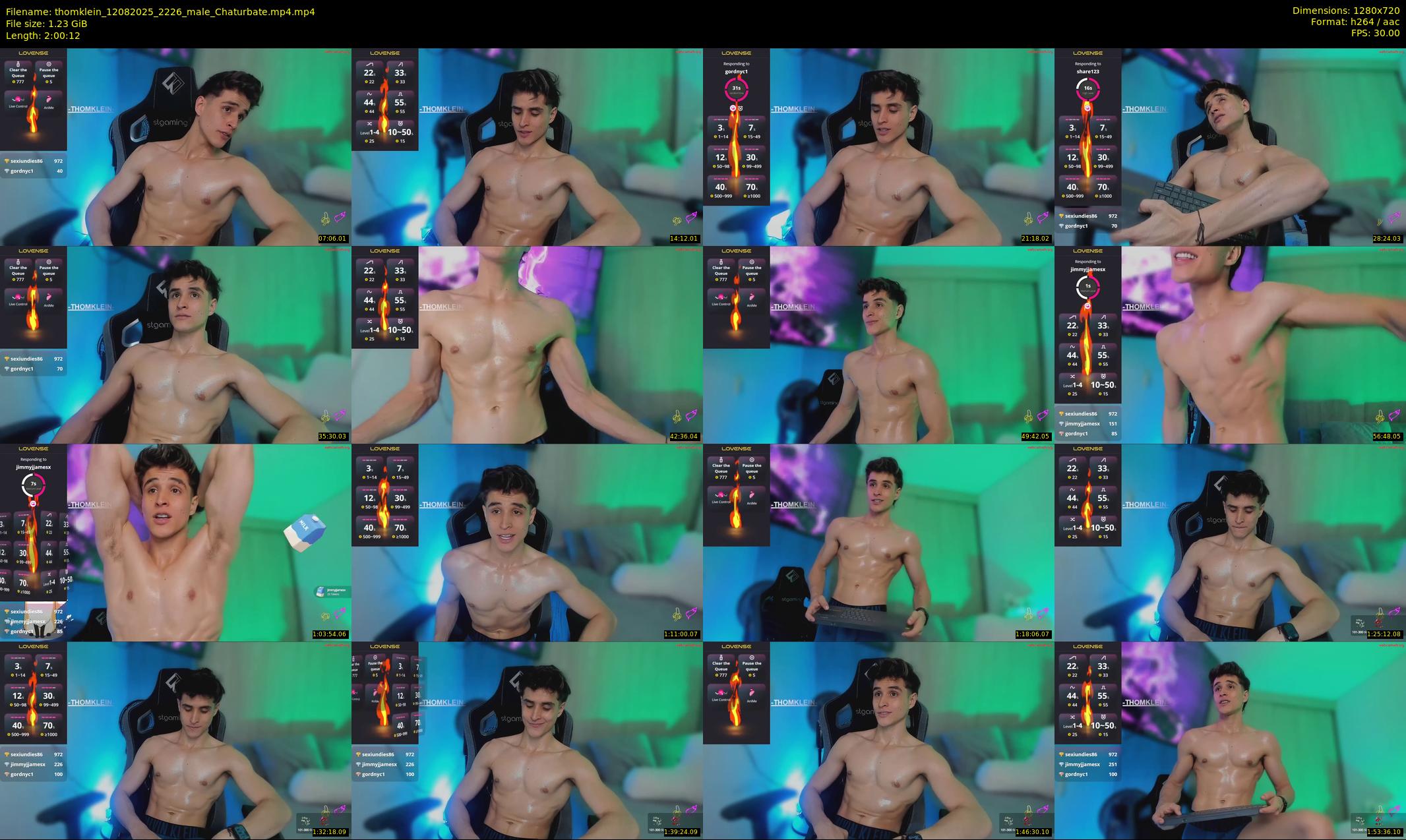 thomklein — 121 minute Chaturbate male cam show recording, 720p, Aug 12, 2025