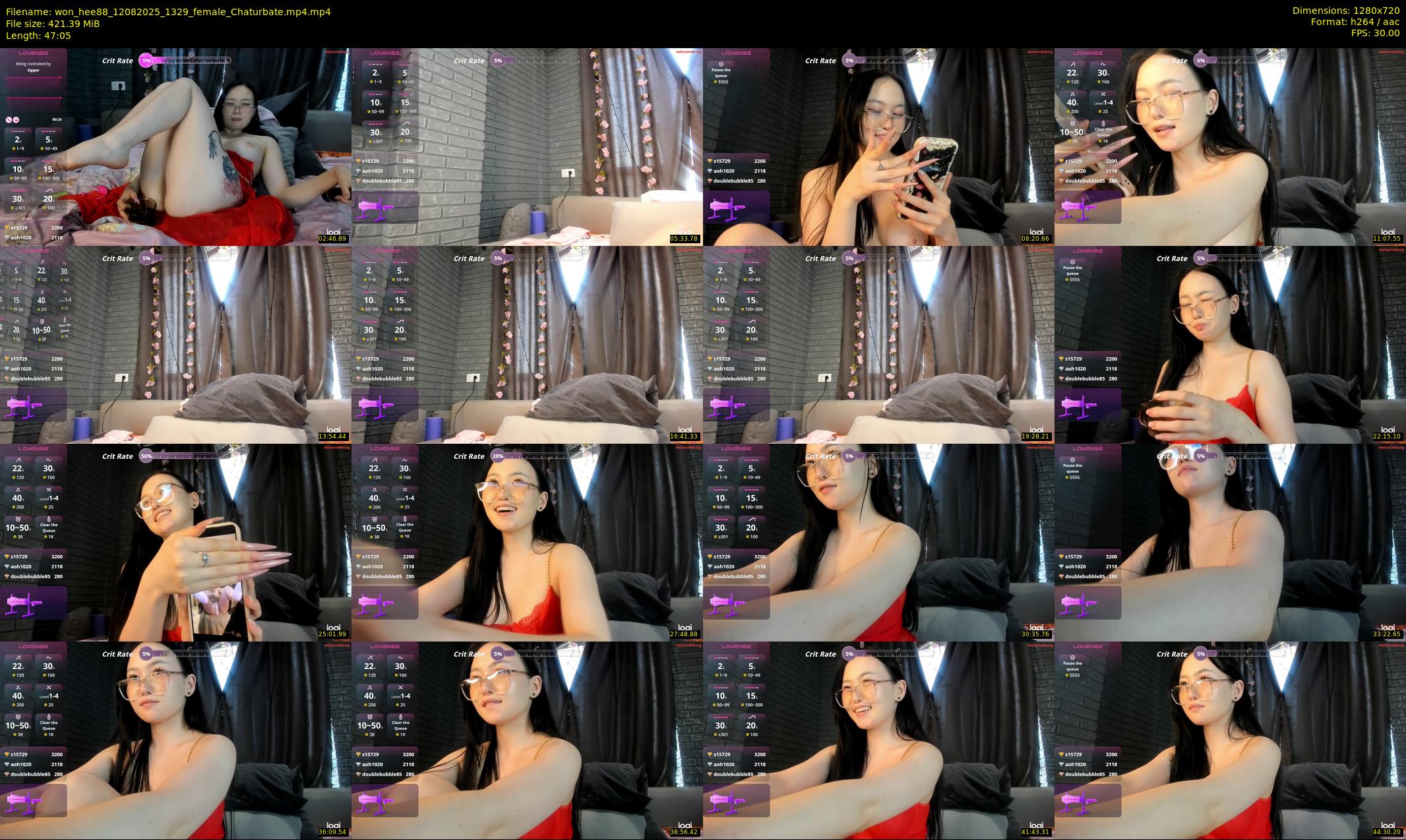 won_hee88 — 48 minute Chaturbate female cam show recording, 720p, Aug 12, 2025