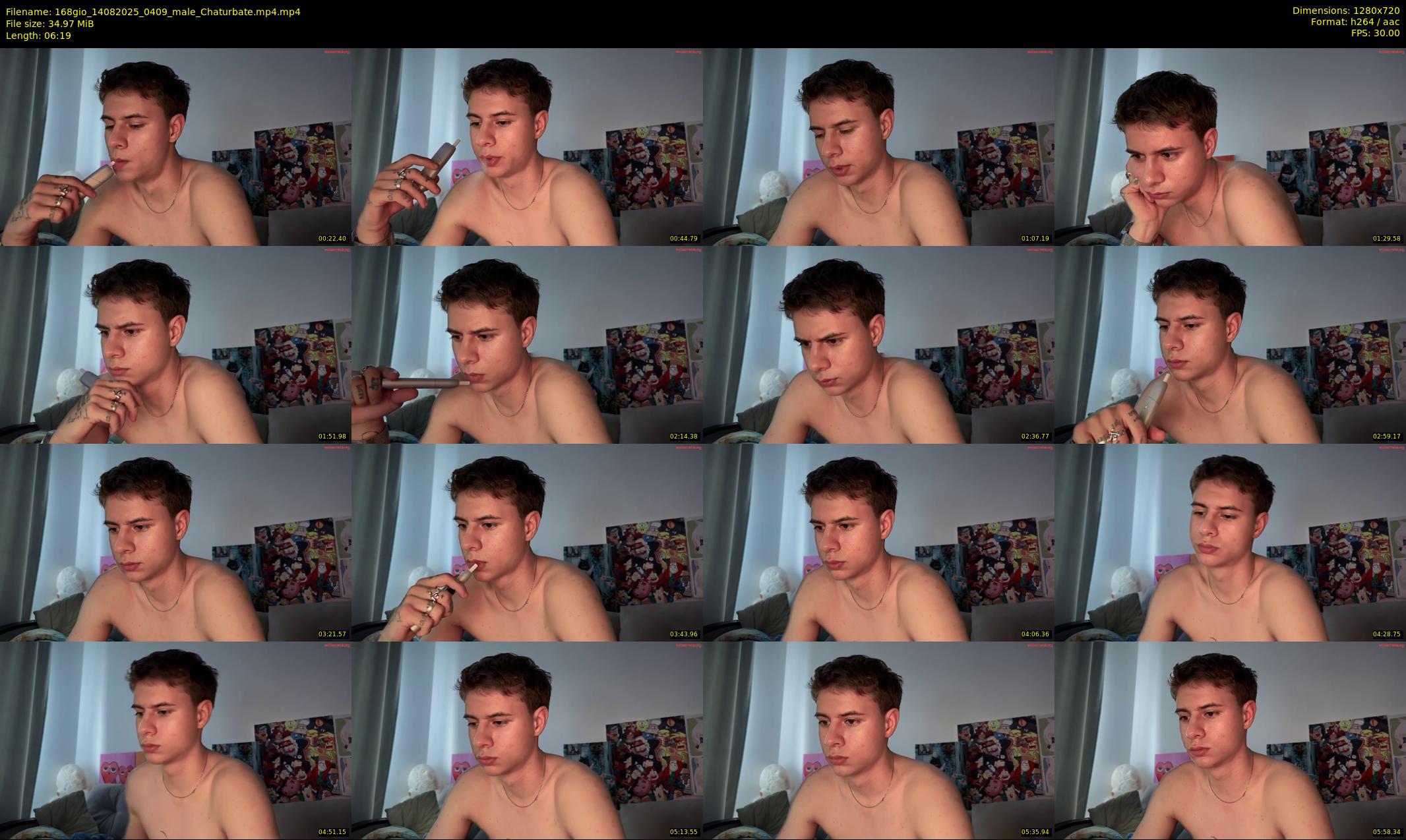 168gio — 7 minute Chaturbate male cam show recording, 720p, Aug 14, 2025