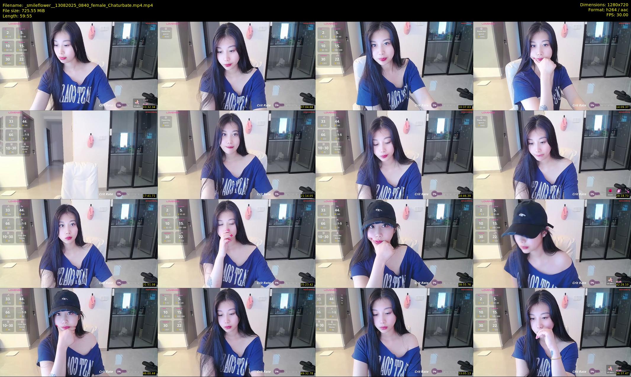 _smileflower_ — 60 minute Chaturbate female cam show recording, 720p, Aug 13, 2025