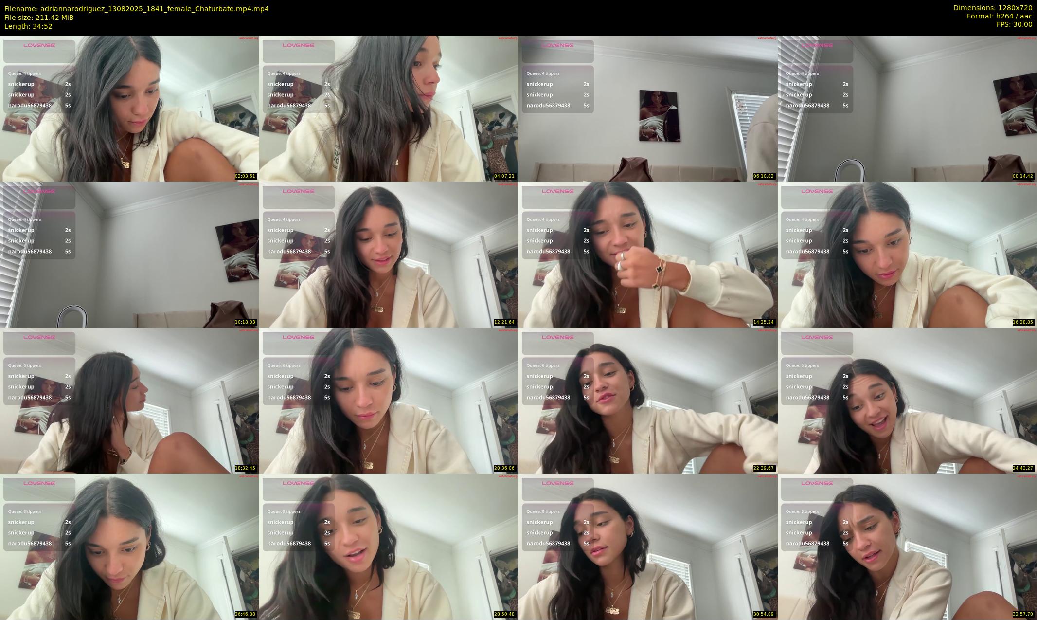 adriannarodriguez — 35 minute Chaturbate female cam show recording, 720p, Aug 13, 2025