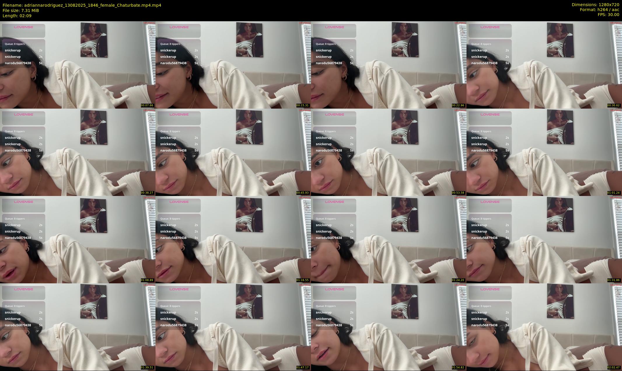 adriannarodriguez — 3 minute Chaturbate female cam show recording, 720p, Aug 13, 2025