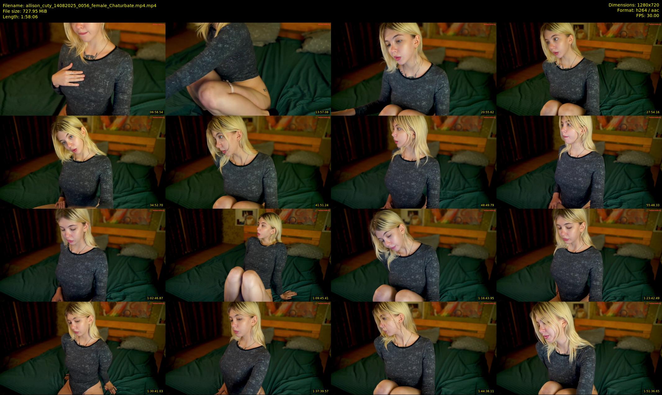 allison_cuty — 119 minute Chaturbate female cam show recording, 720p, Aug 14, 2025
