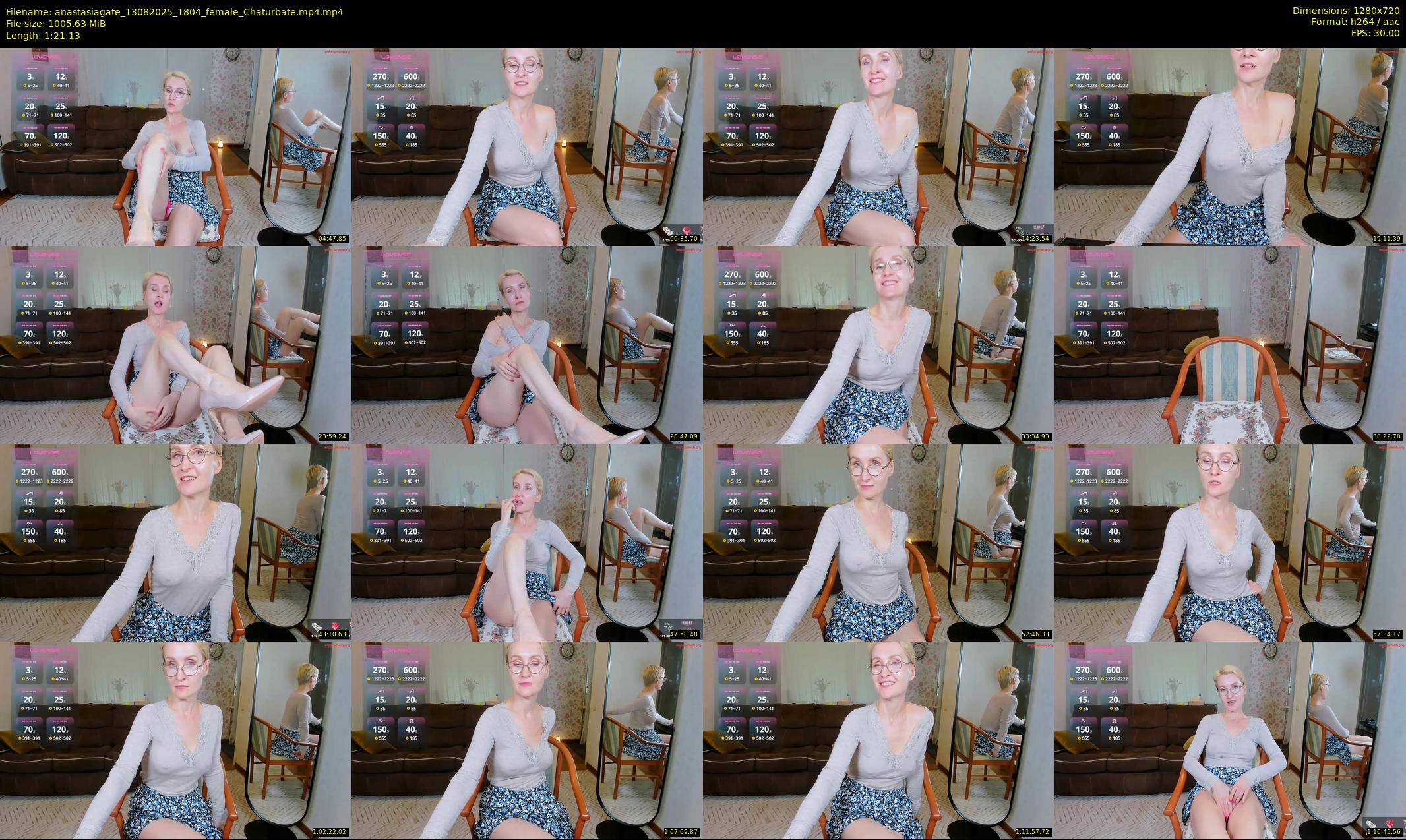 anastasiagate — 82 minute Chaturbate female cam show recording, 720p, Aug 13, 2025