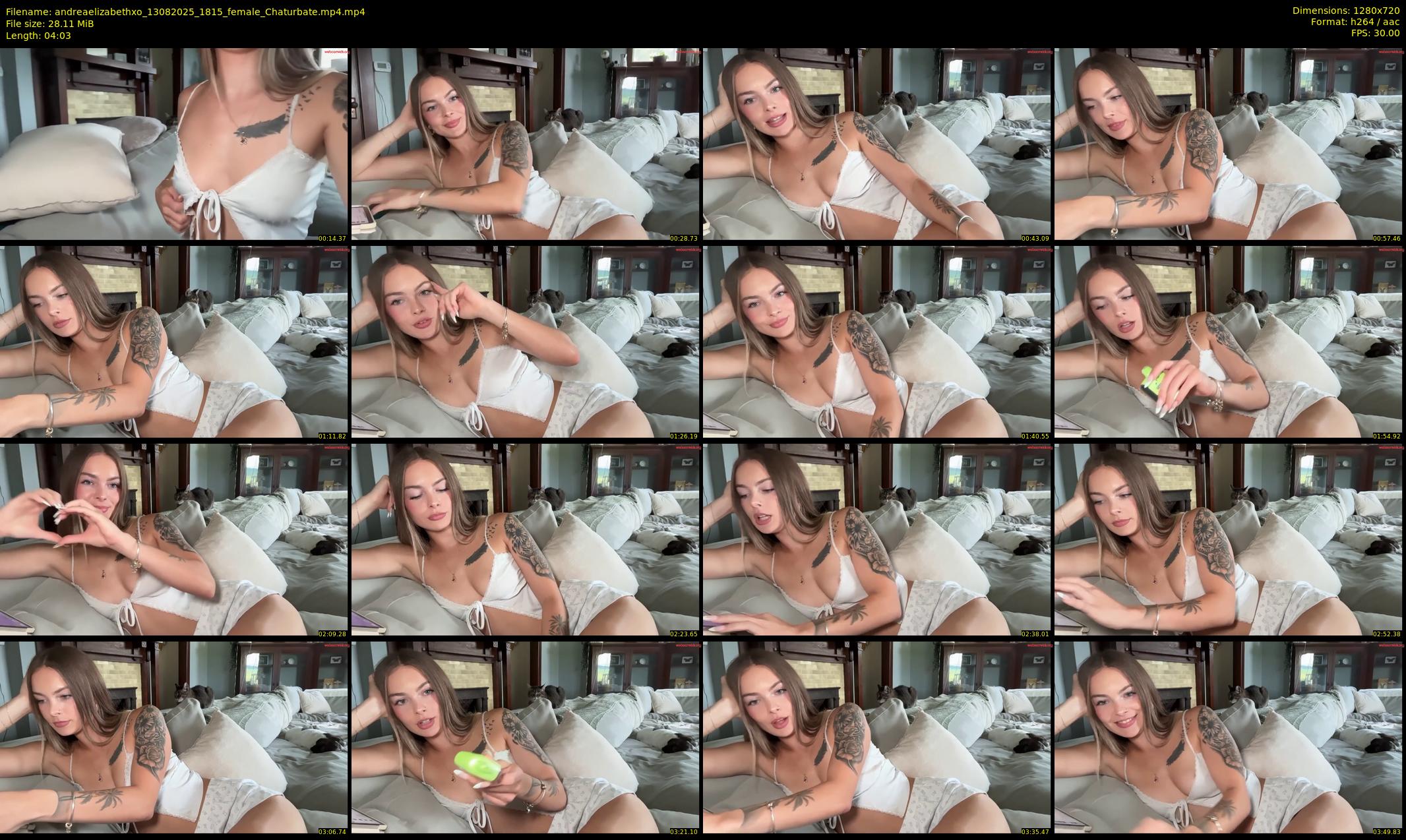 andreaelizabethxo — 5 minute Chaturbate female cam show recording, 720p, Aug 13, 2025