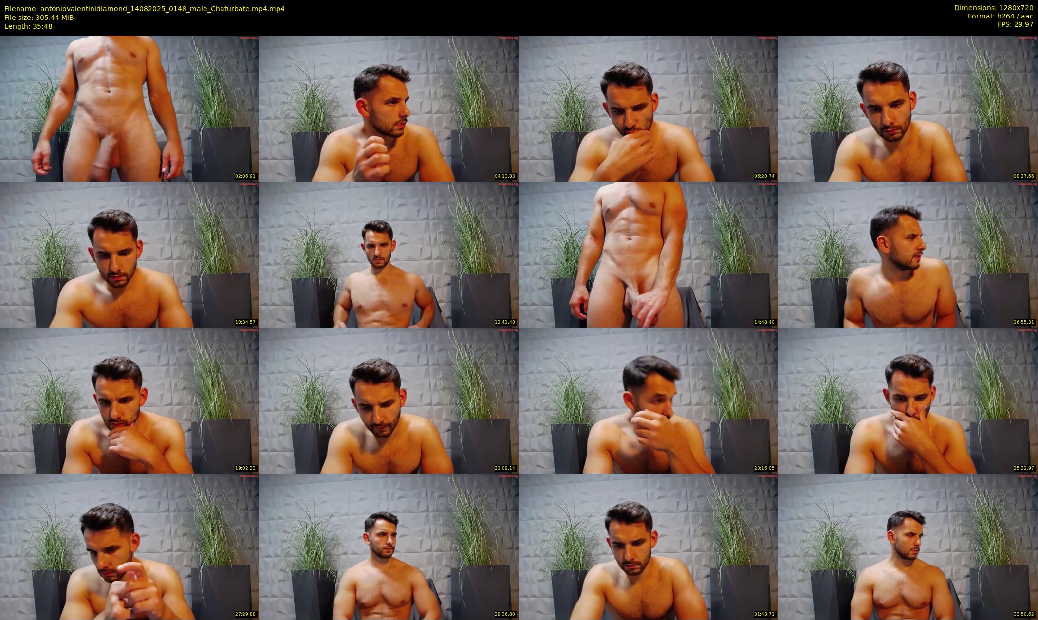 antoniovalentinidiamond — 36 minute Chaturbate male cam show recording, 720p, Aug 14, 2025