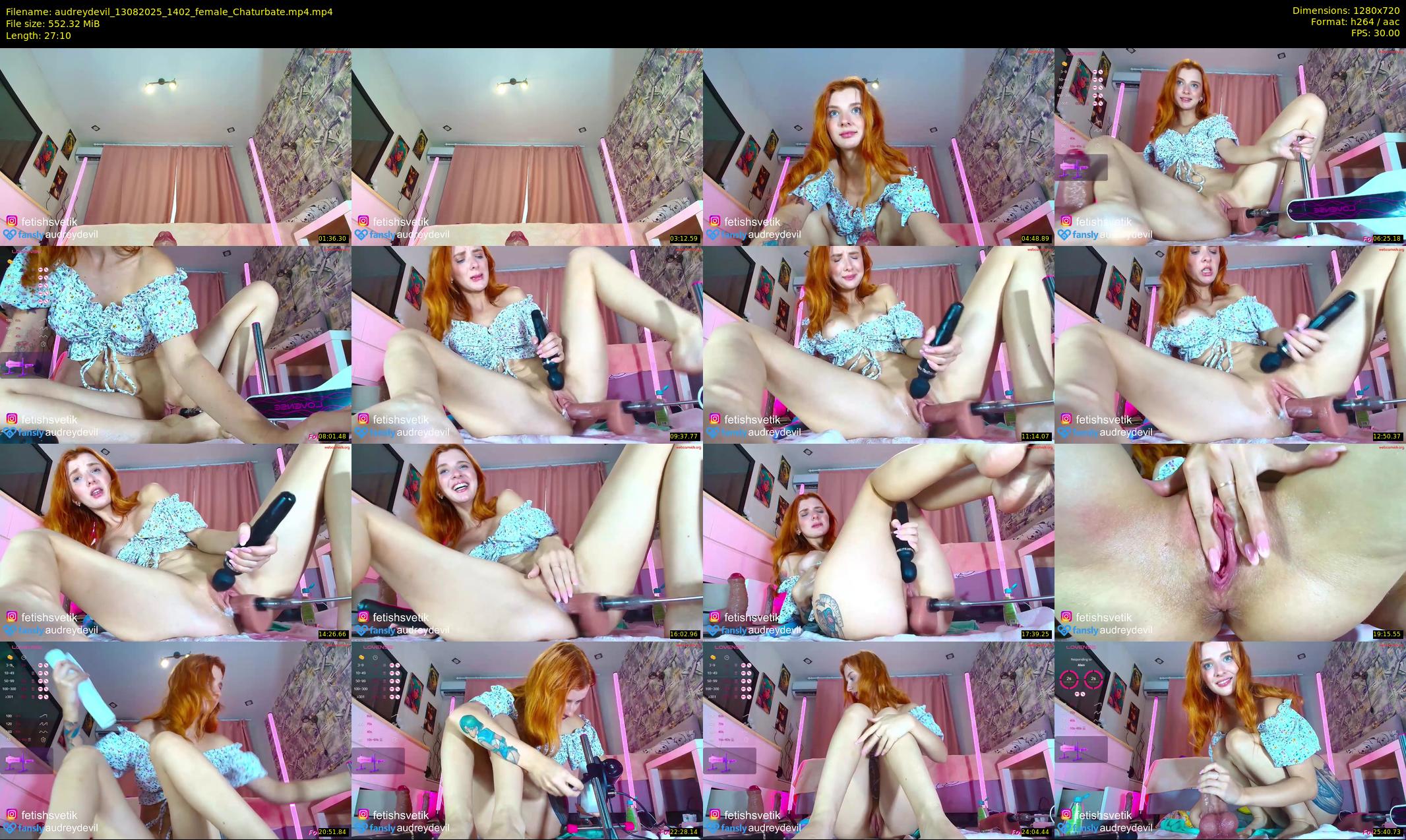 audreydevil — 28 minute Chaturbate female cam show recording, 720p, Aug 13, 2025
