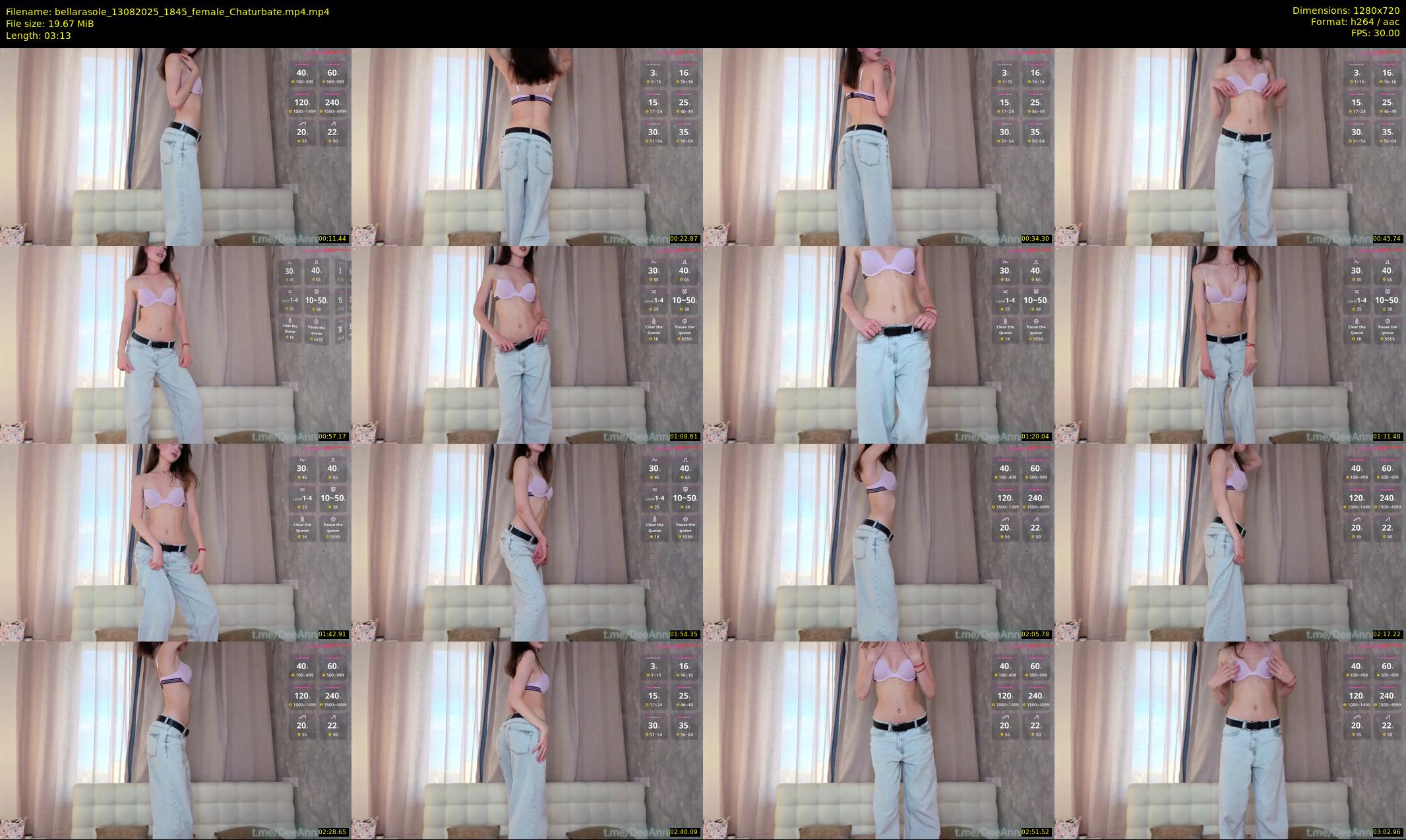 bellarasole — 4 minute Chaturbate female cam show recording, 720p, Aug 13, 2025