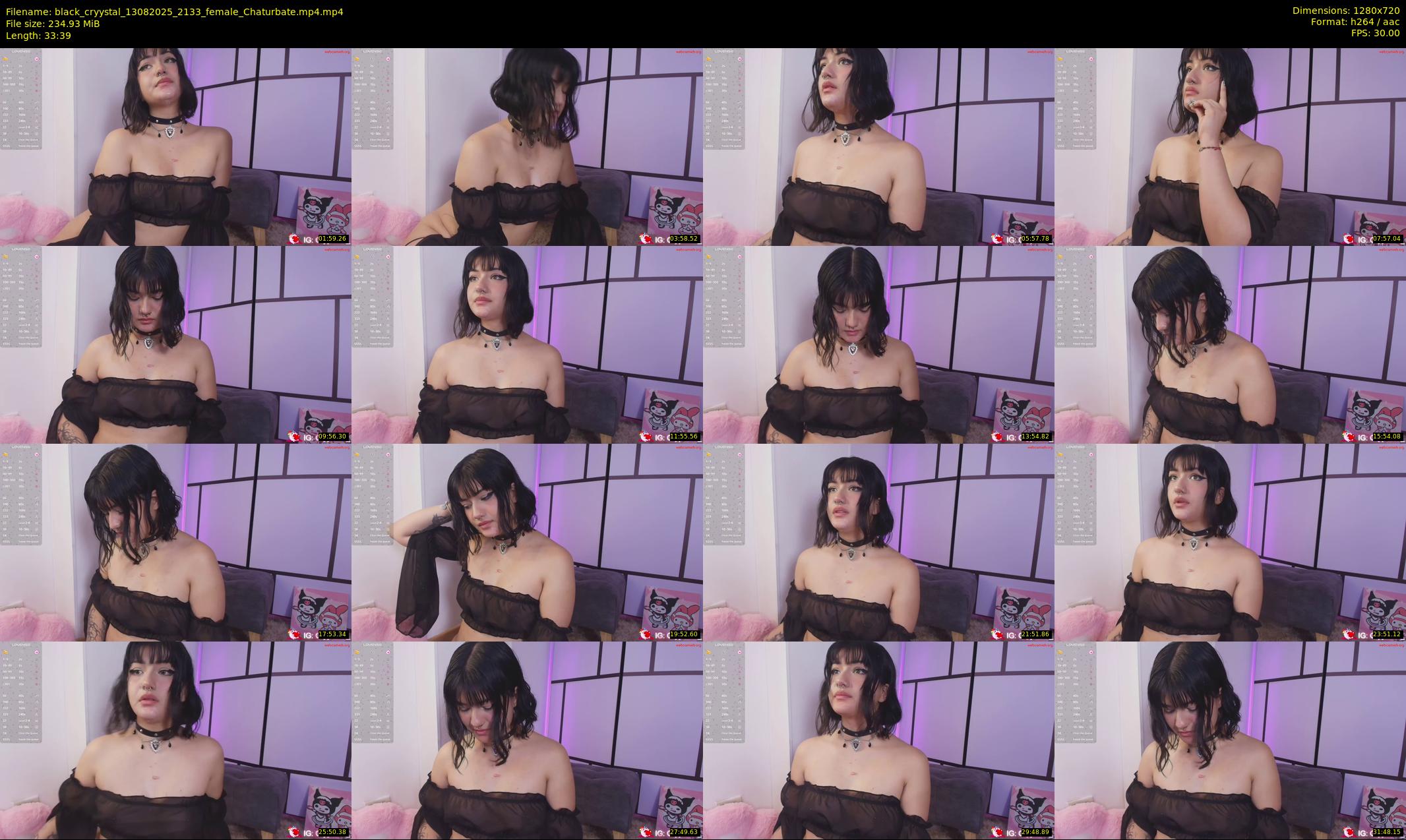 black_cryystal — 34 minute Chaturbate female cam show recording, 720p, Aug 13, 2025