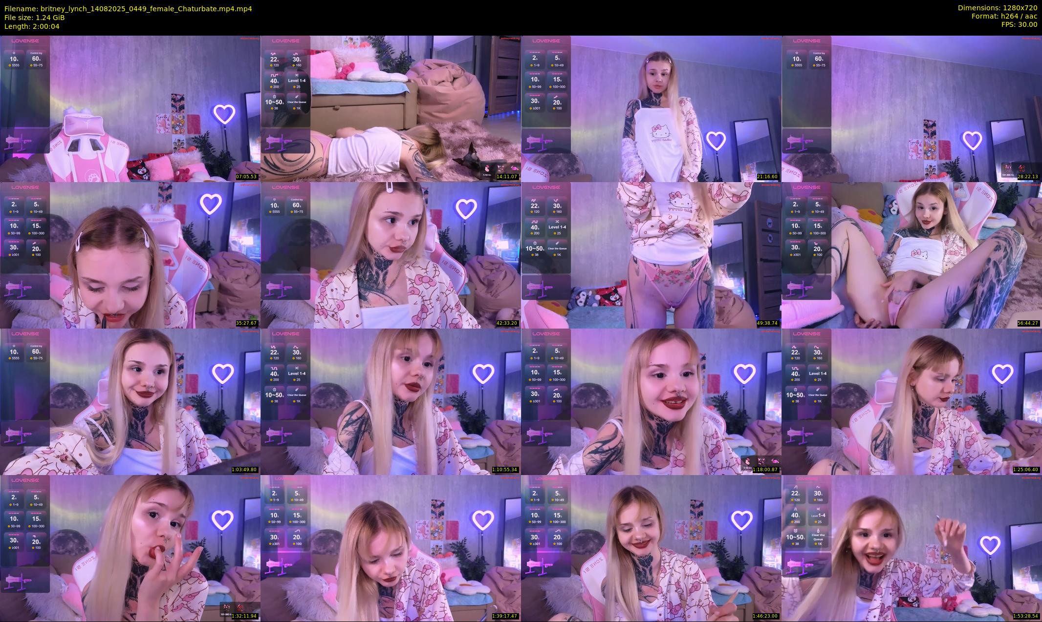 britney_lynch — 121 minute Chaturbate female cam show recording, 720p, Aug 14, 2025