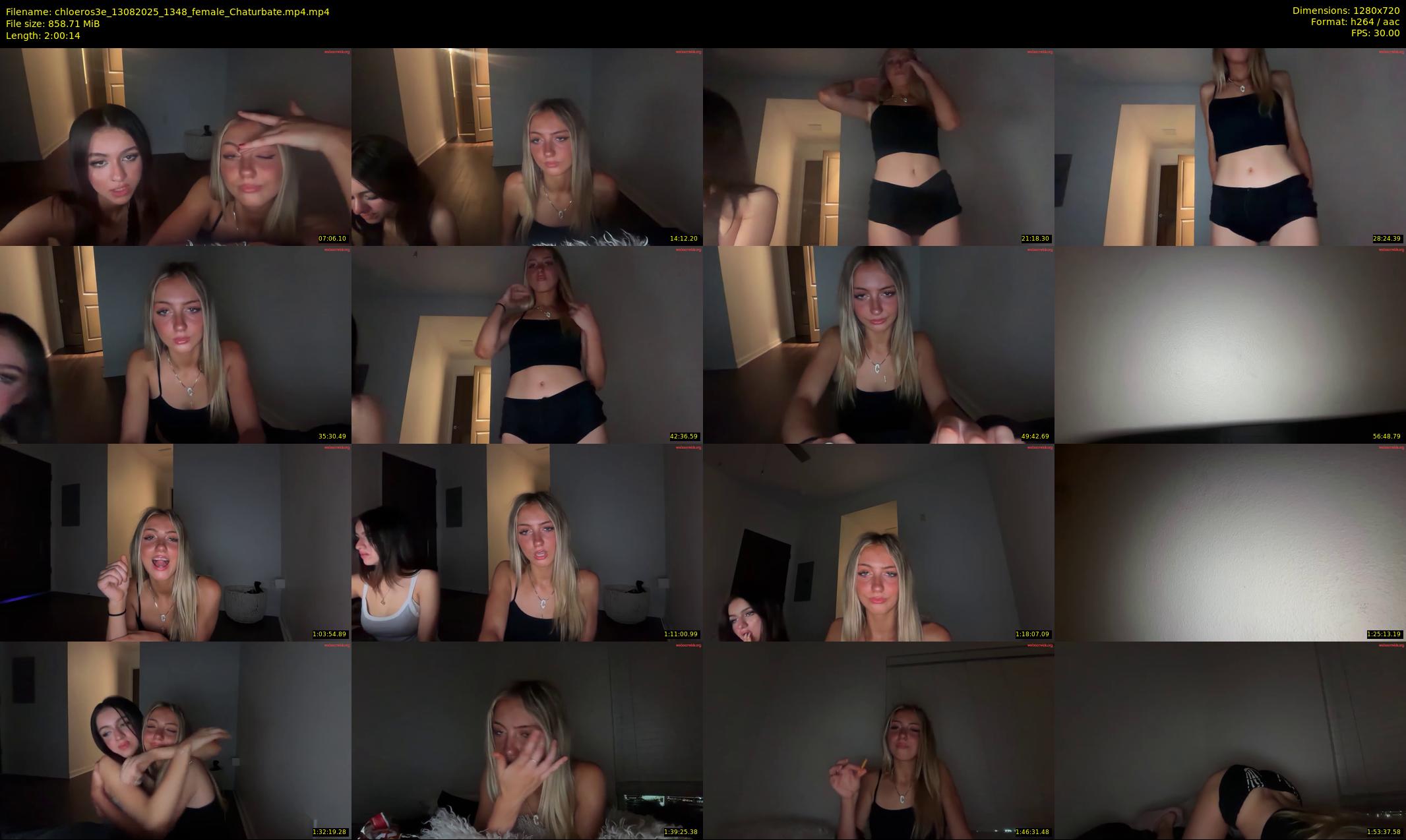 chloeros3e — 121 minute Chaturbate female cam show recording, 720p, Aug 13, 2025