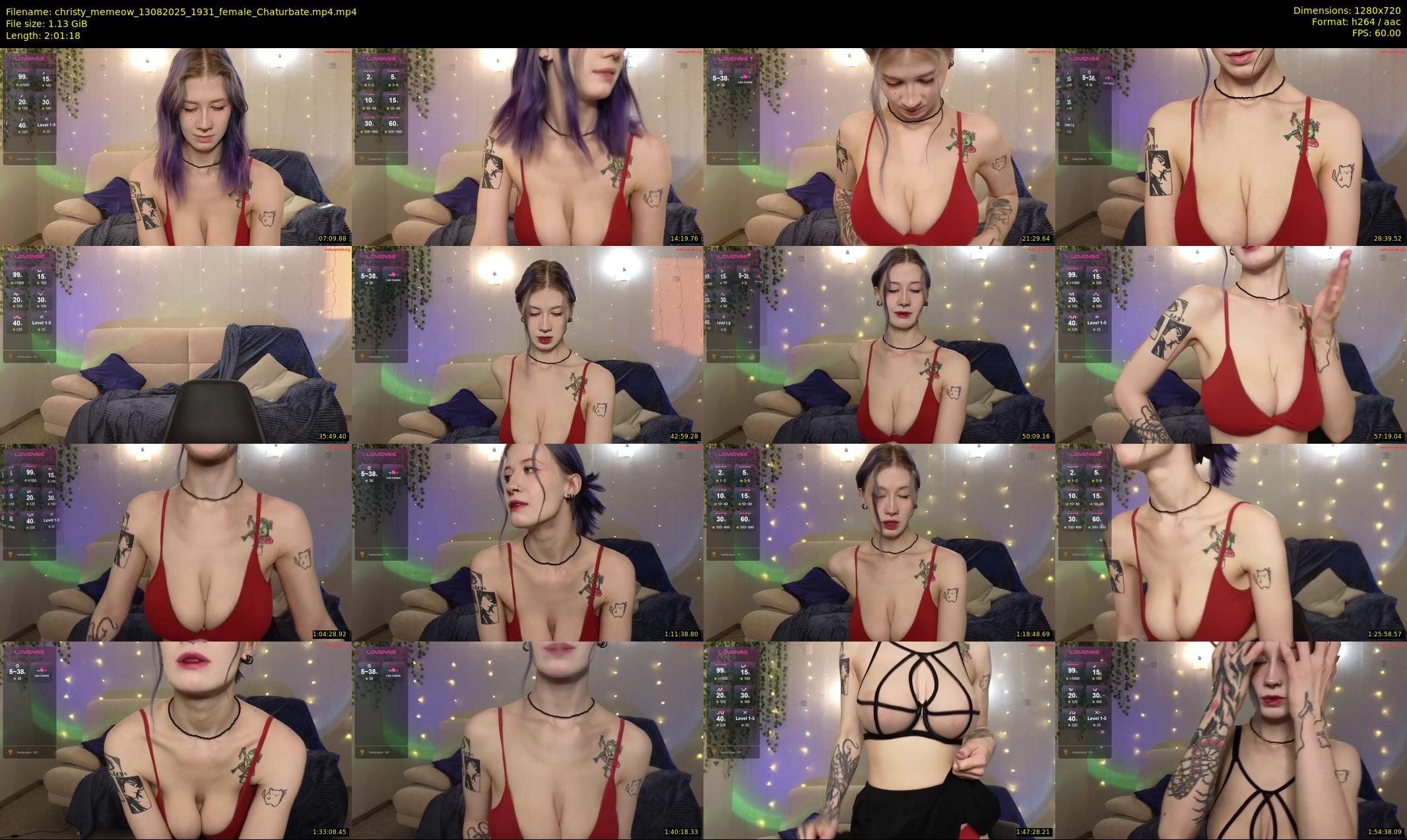 christy_memeow — 122 minute Chaturbate female cam show recording, 720p, Aug 13, 2025