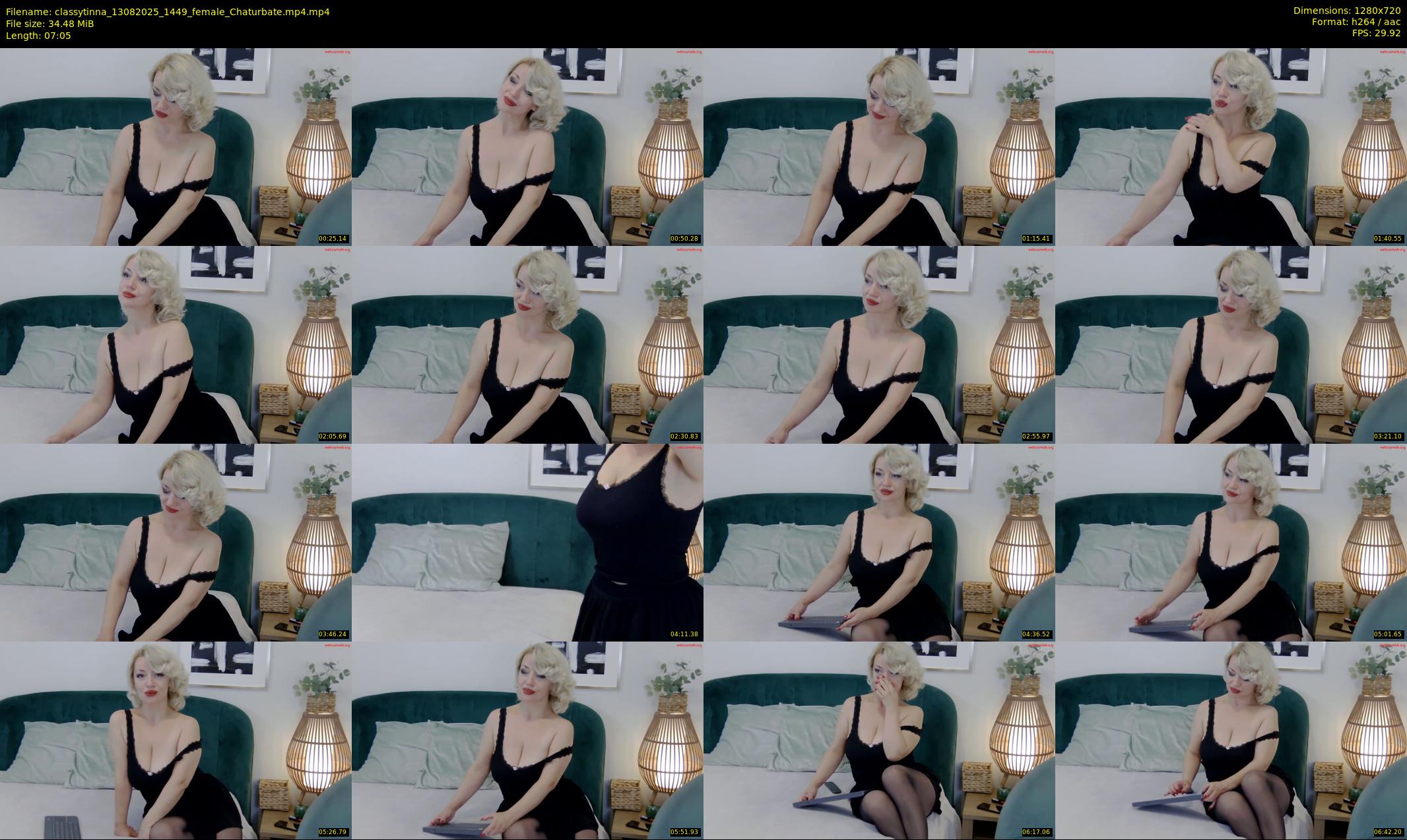 classytinna — 8 minute Chaturbate female cam show recording, 720p, Aug 13, 2025