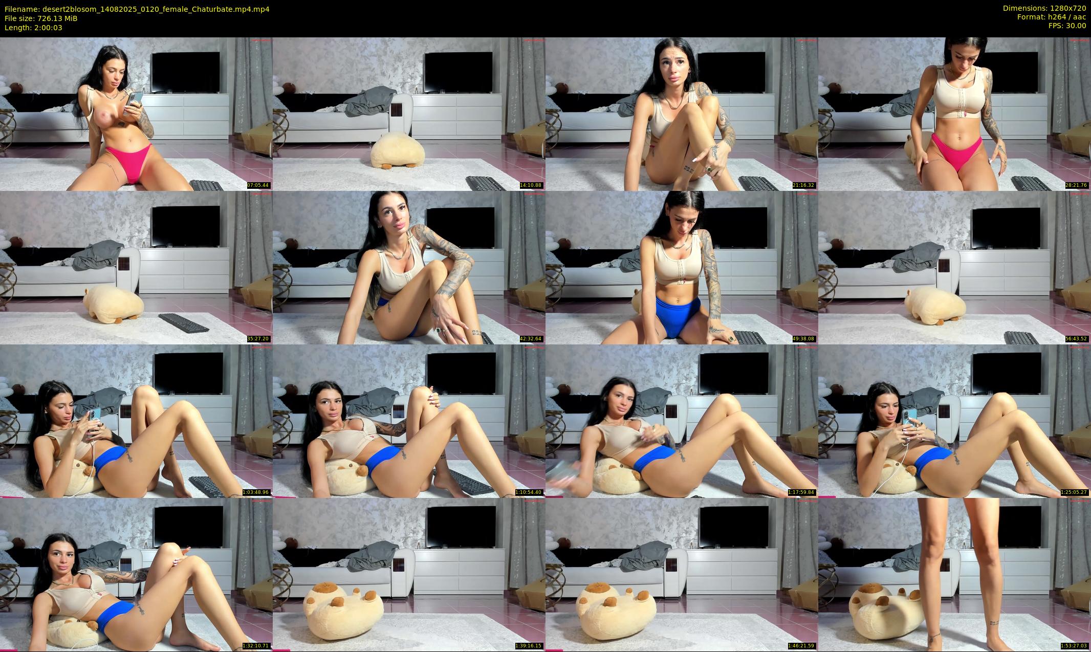 desert2blosom — 121 minute Chaturbate female cam show recording, 720p, Aug 14, 2025