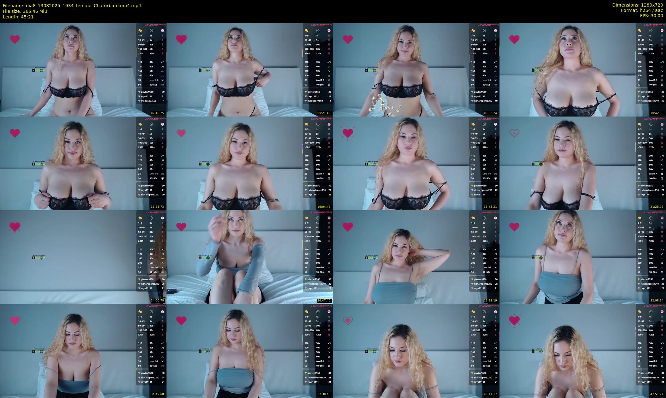 dia8 — 46 minute Chaturbate female cam show recording, 720p, Aug 13, 2025