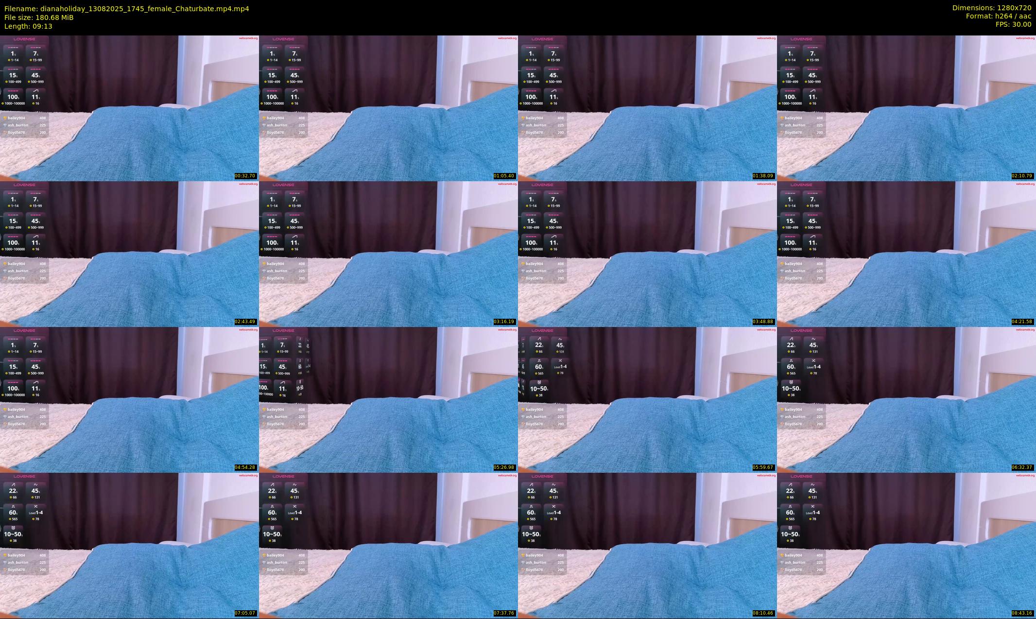 dianaholiday — 10 minute Chaturbate female cam show recording, 720p, Aug 13, 2025
