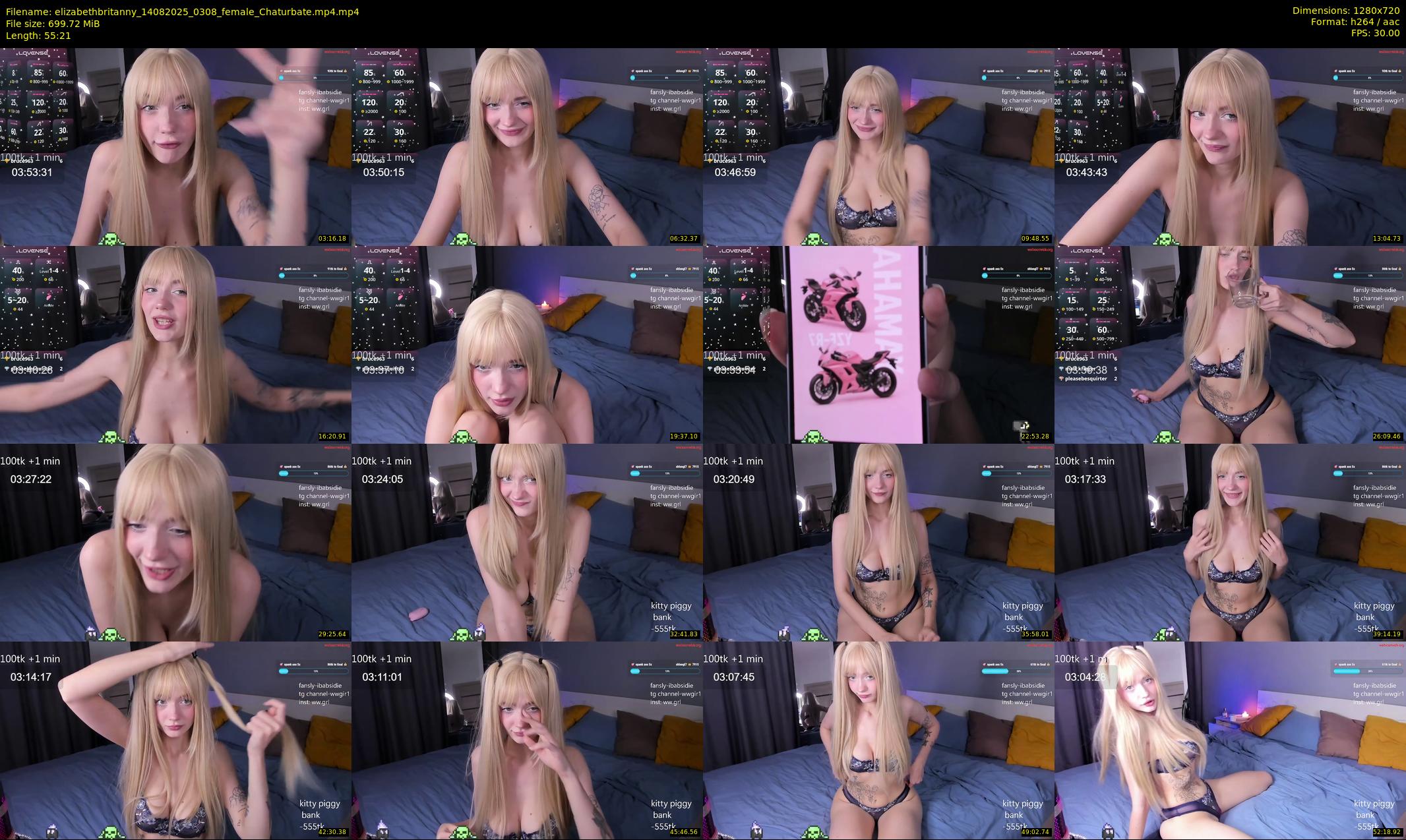 elizabethbritanny — 56 minute Chaturbate female cam show recording, 720p, Aug 14, 2025