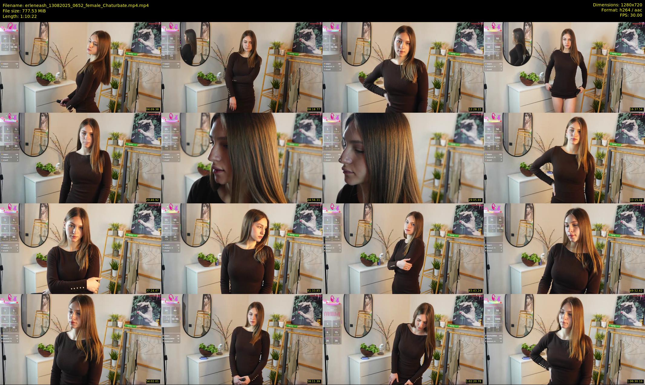 erleneash — 71 minute Chaturbate female cam show recording, 720p, Aug 13, 2025