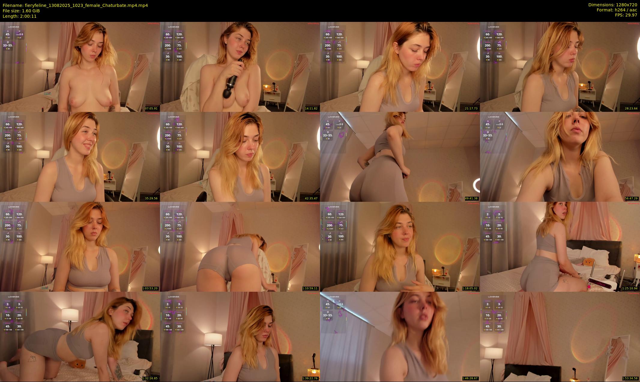 fieryfeline — 121 minute Chaturbate female cam show recording, 720p, Aug 13, 2025