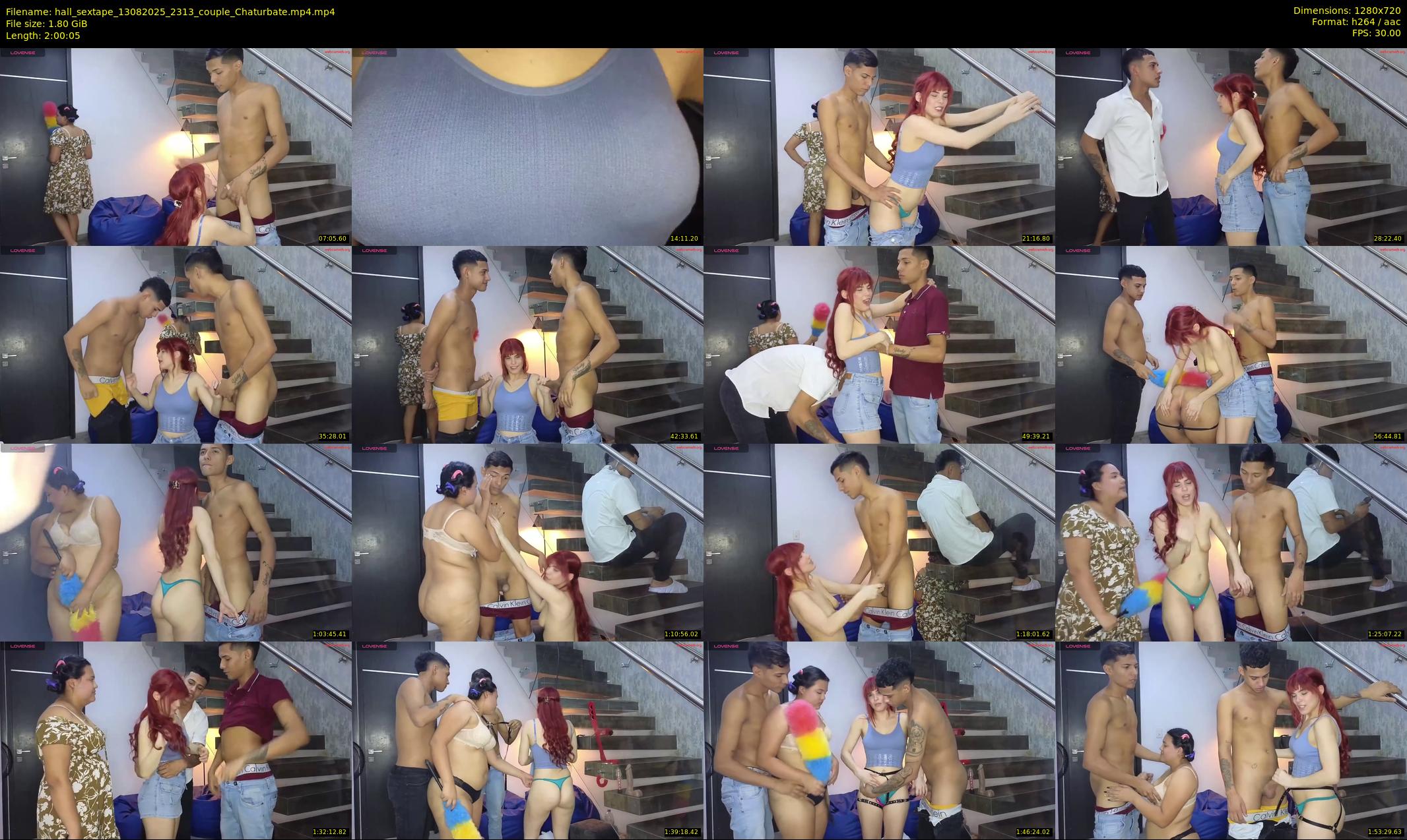hall_sextape — 121 minute Chaturbate couple cam show recording, 720p, Aug 13, 2025