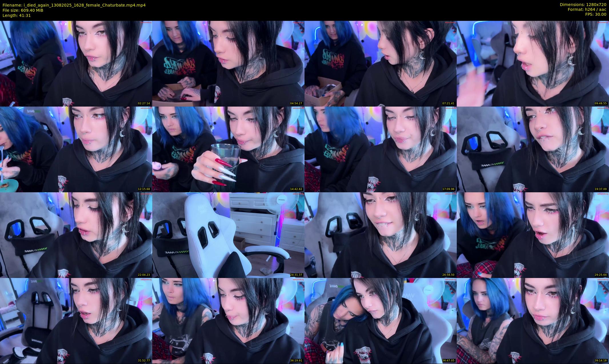 i_died_again — 42 minute Chaturbate female cam show recording, 720p, Aug 13, 2025