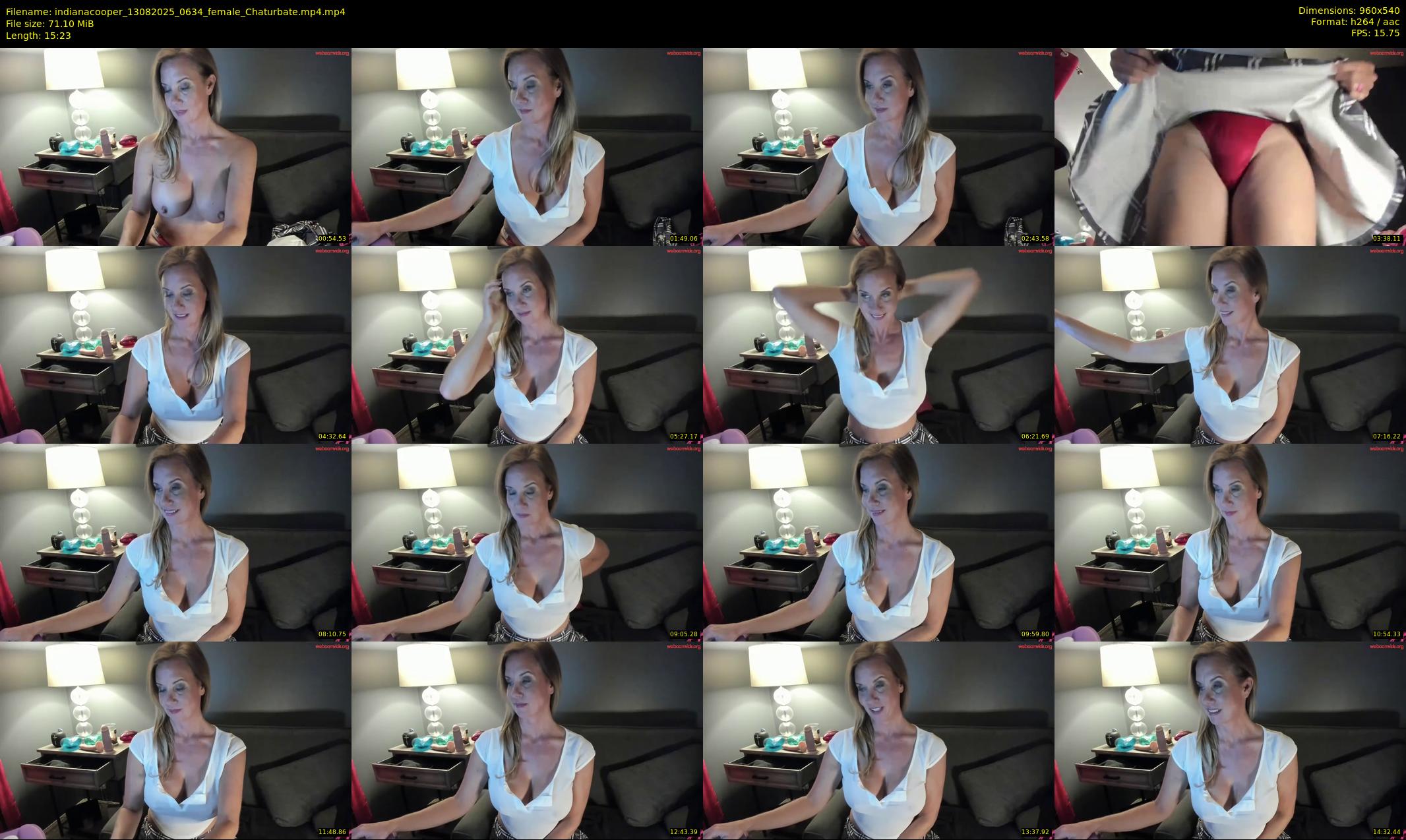 indianacooper — 16 minute Chaturbate female cam show recording, 480p, Aug 13, 2025