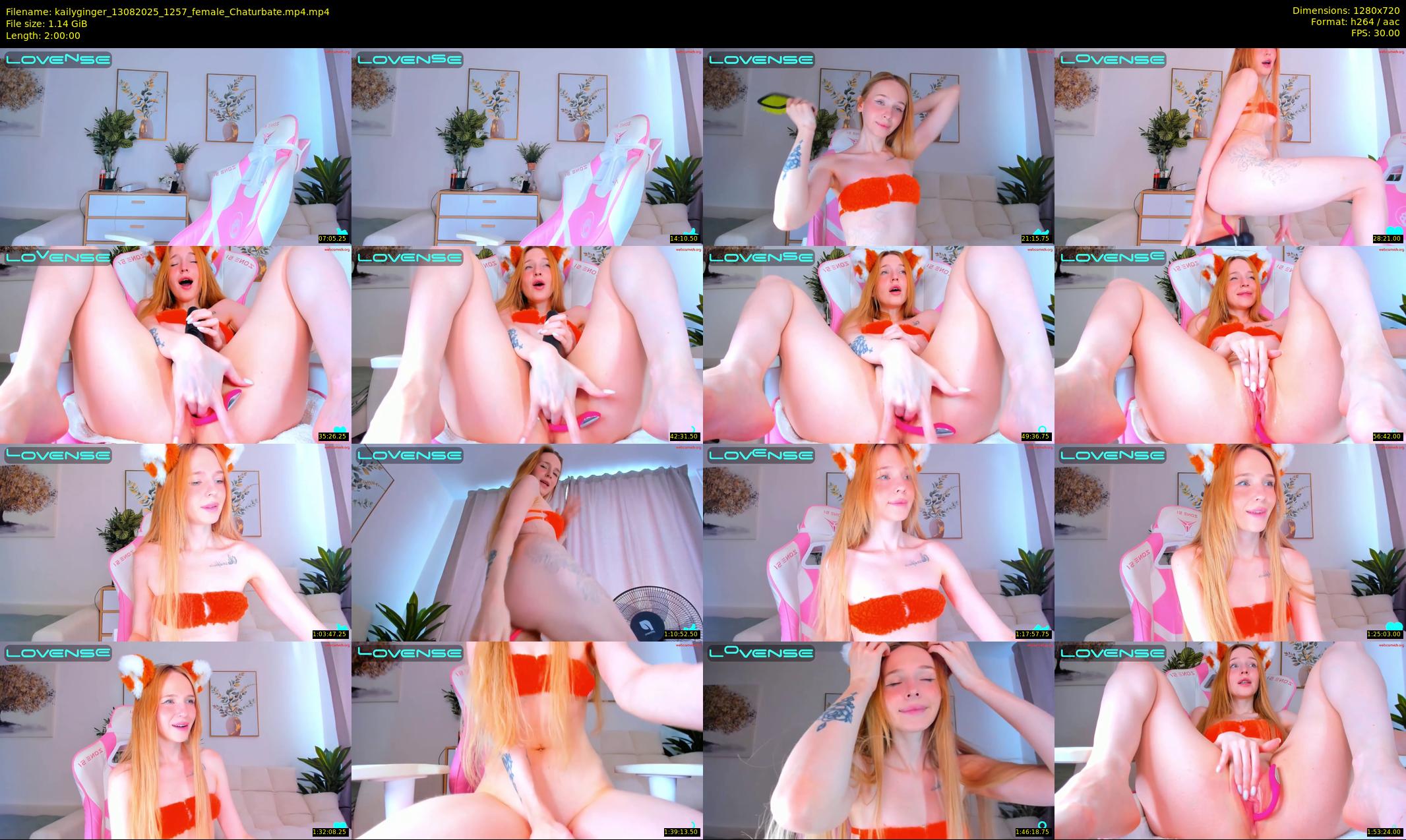 kailyginger — 120 minute Chaturbate female cam show recording, 720p, Aug 13, 2025