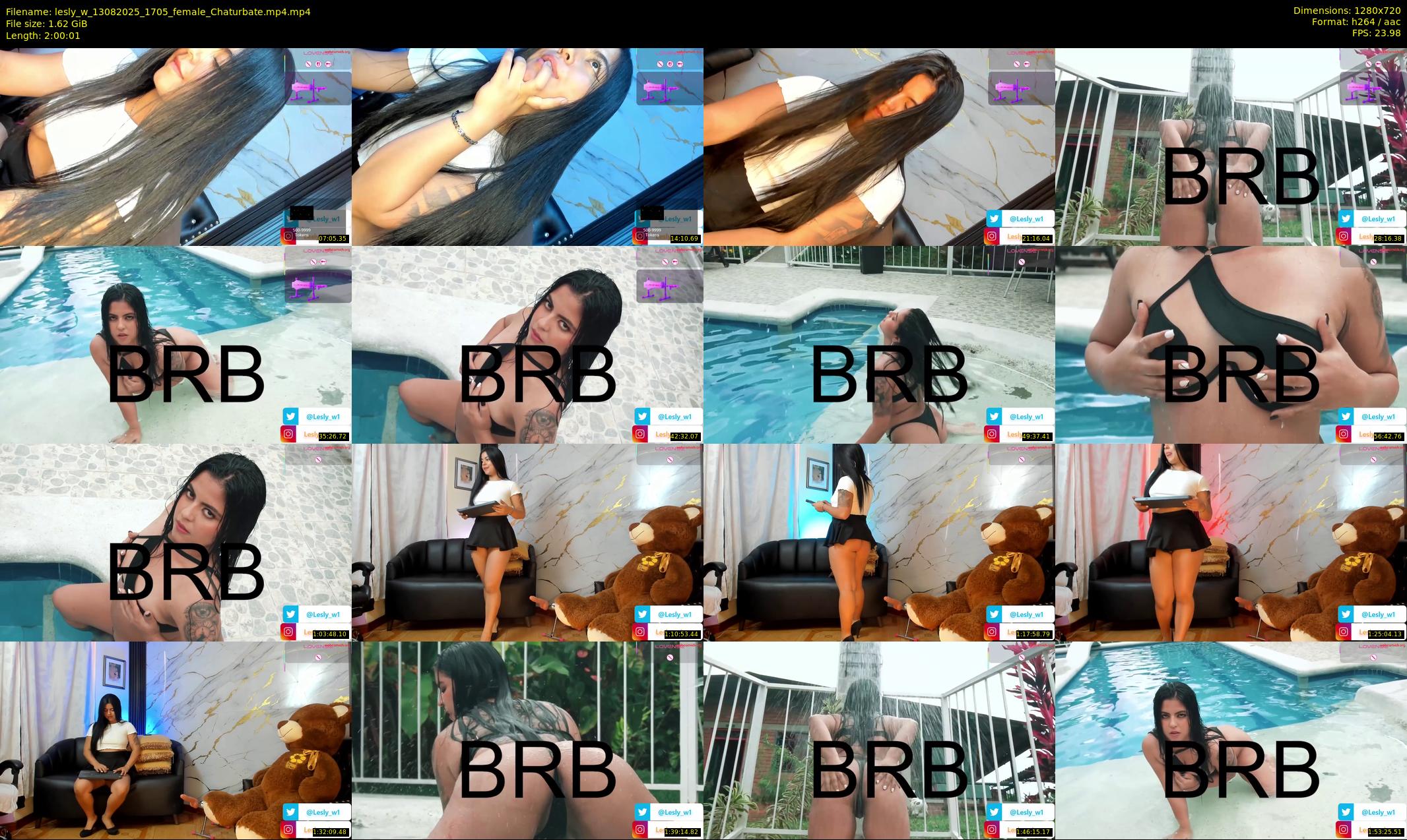 lesly_w — 121 minute Chaturbate female cam show recording, 720p, Aug 13, 2025