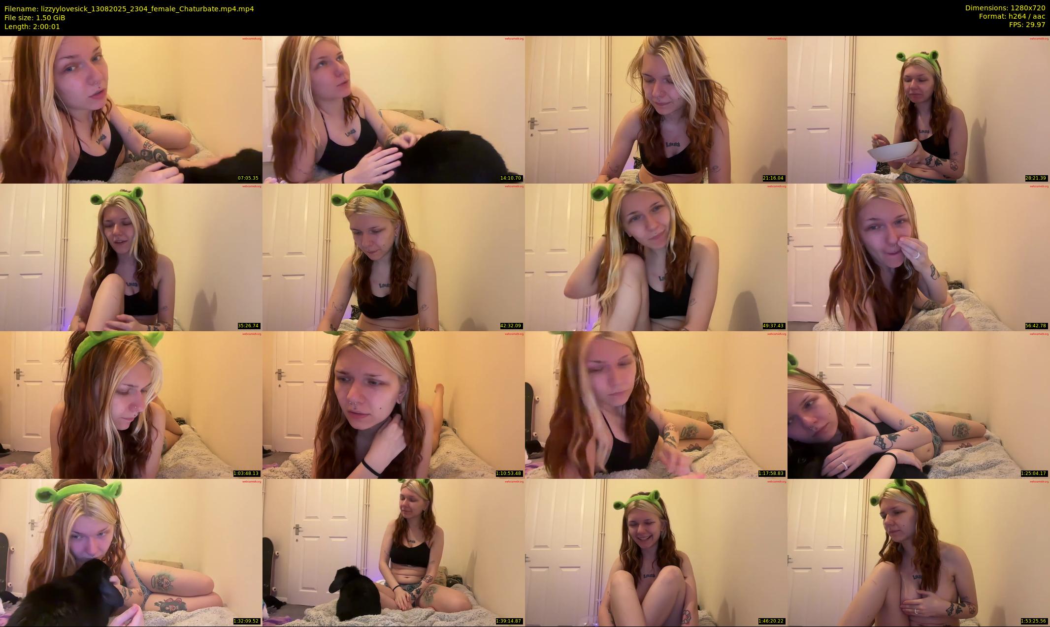 lizzyylovesick — 121 minute Chaturbate female cam show recording, 720p, Aug 13, 2025