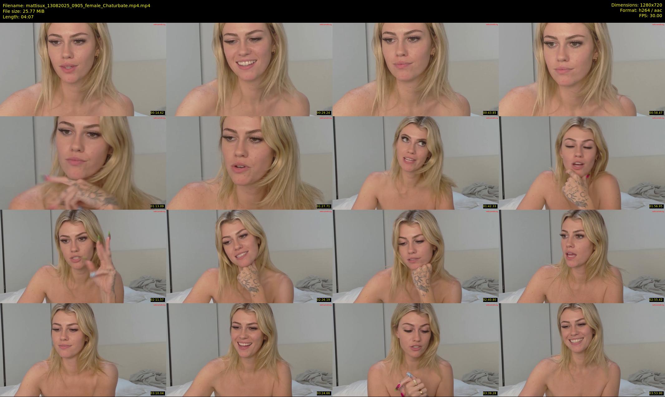mattisux — 5 minute Chaturbate female cam show recording, 720p, Aug 13, 2025