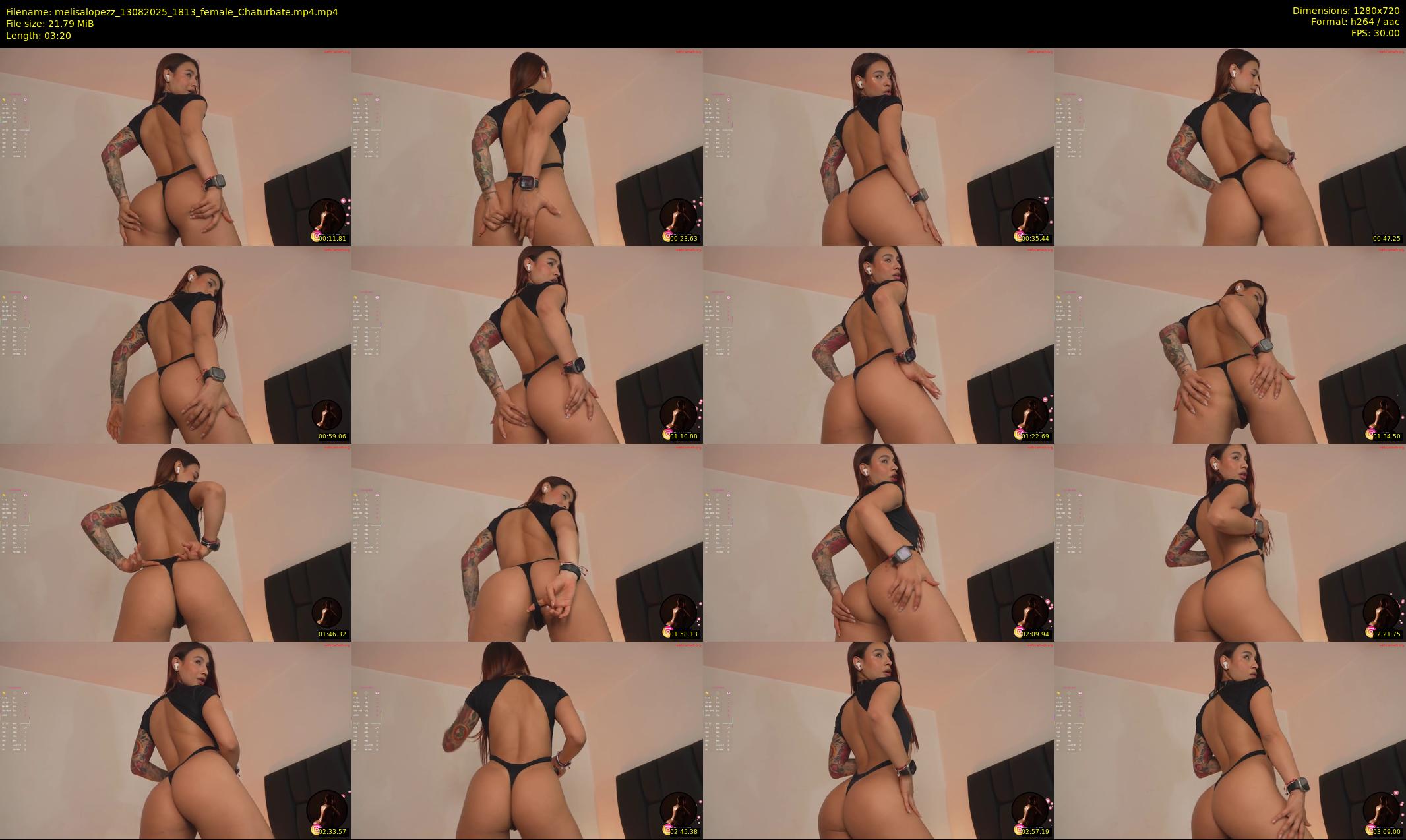 melisalopezz — 4 minute Chaturbate female cam show recording, 720p, Aug 13, 2025