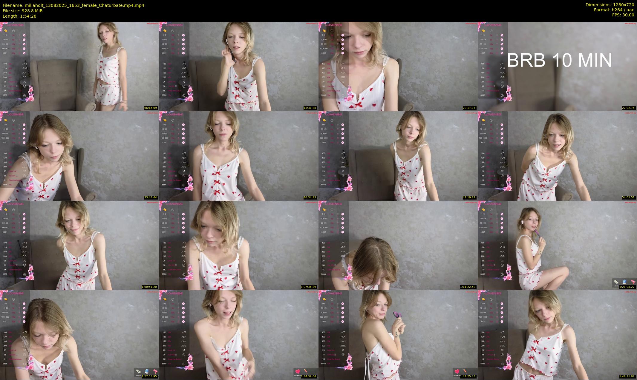 millaholt — 115 minute Chaturbate female cam show recording, 720p, Aug 13, 2025