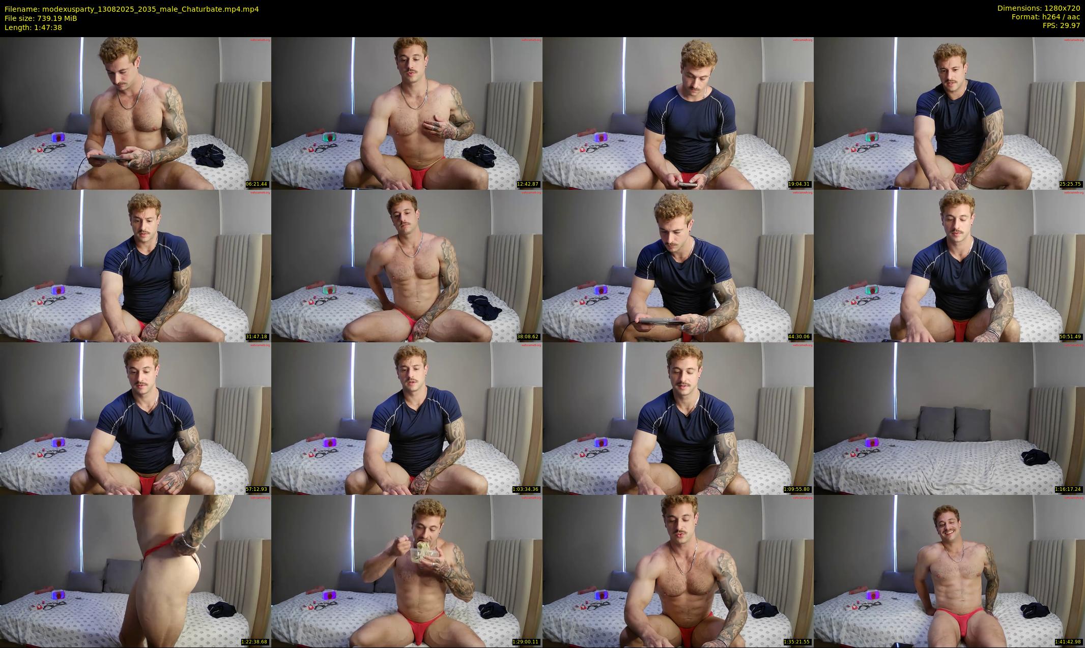 modexusparty — 108 minute Chaturbate male cam show recording, 720p, Aug 13, 2025
