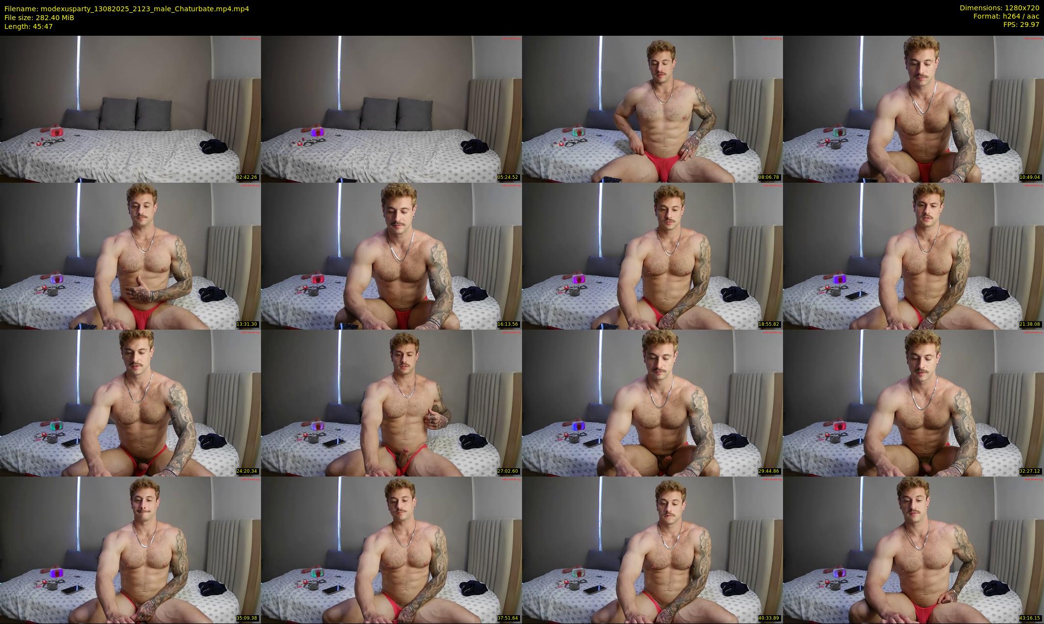 modexusparty — 46 minute Chaturbate male cam show recording, 720p, Aug 13, 2025