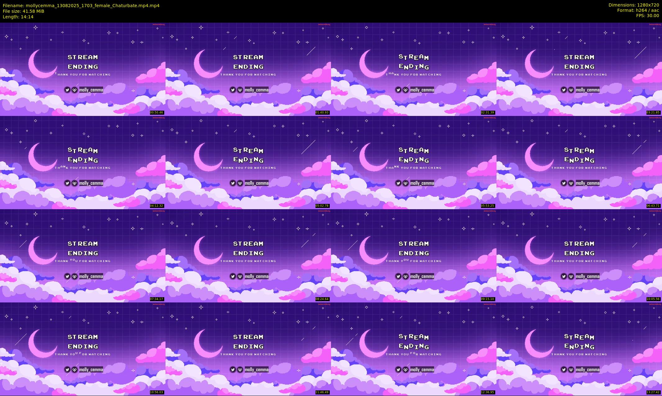 mollycemma — 15 minute Chaturbate female cam show recording, 720p, Aug 13, 2025