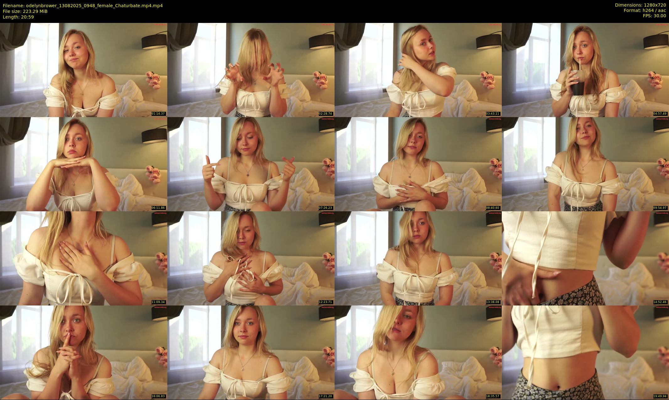 odelynbrower — 21 minute Chaturbate female cam show recording, 720p, Aug 13, 2025