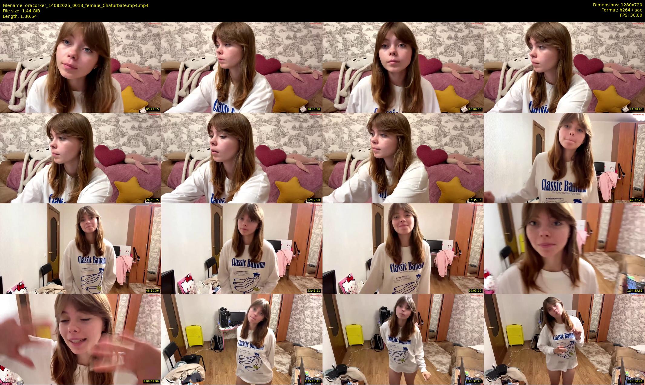 oracorker — 91 minute Chaturbate female cam show recording, 720p, Aug 14, 2025