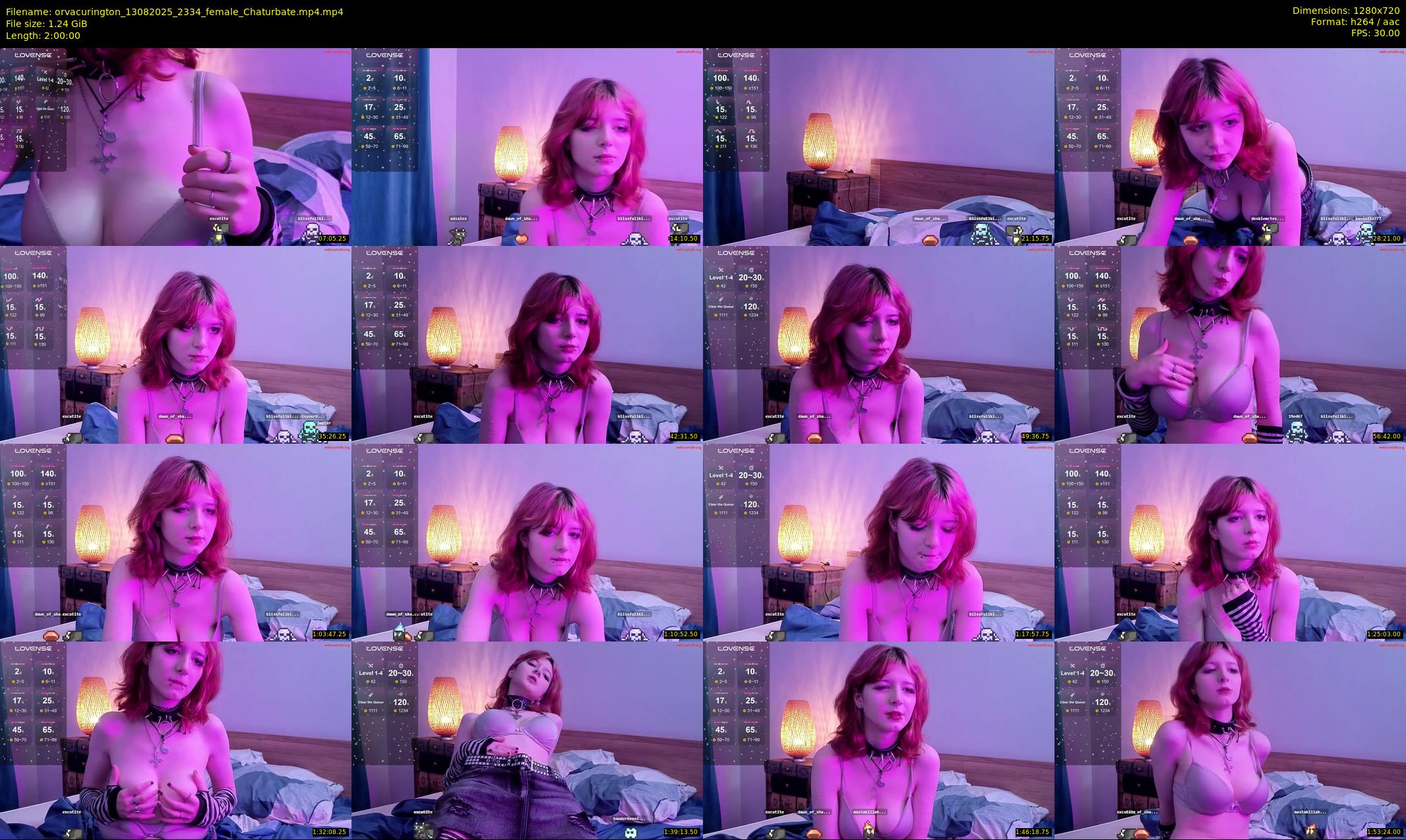 orvacurington — 120 minute Chaturbate female cam show recording, 720p, Aug 13, 2025