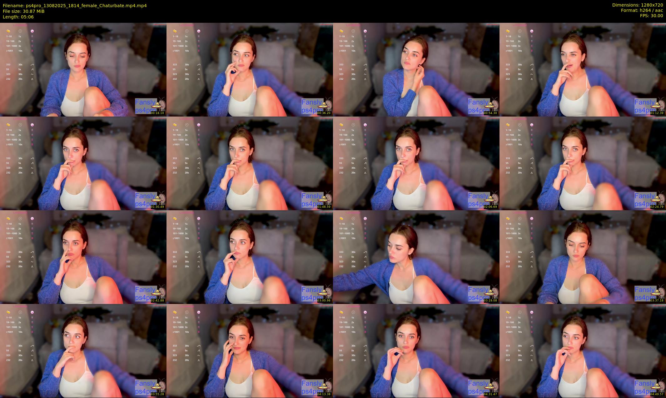 ps4pro — 6 minute Chaturbate female cam show recording, 720p, Aug 13, 2025