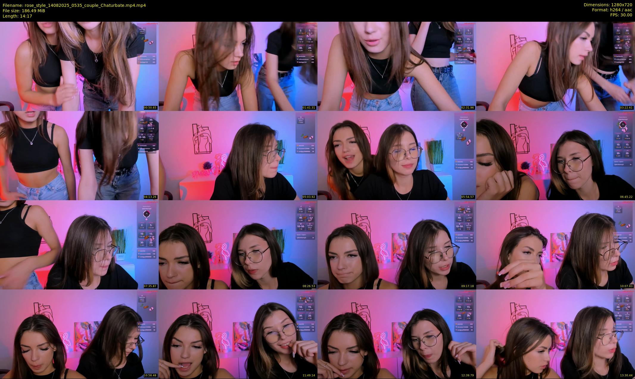 rose_style — 15 minute Chaturbate couple cam show recording, 720p, Aug 14, 2025