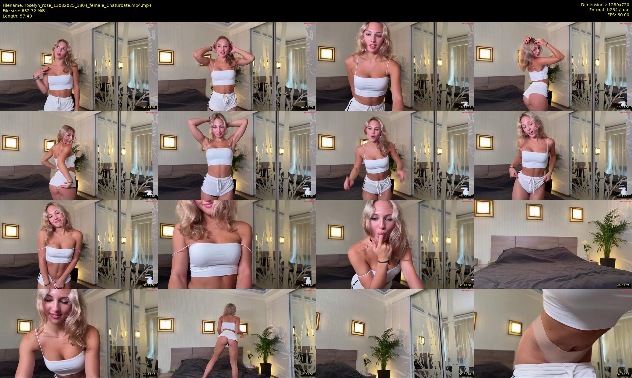roselyn_rose — 58 minute Chaturbate female cam show recording, 720p, Aug 13, 2025
