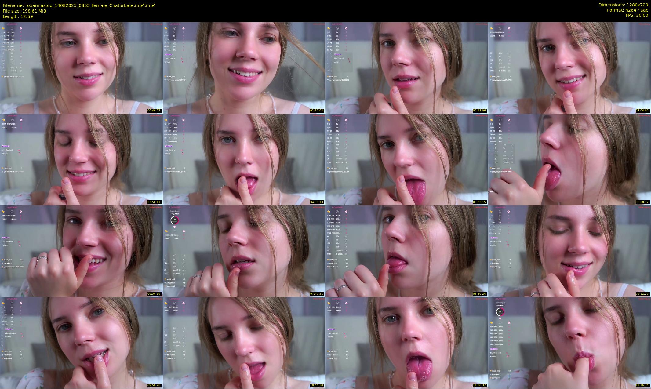 roxannastoo — 13 minute Chaturbate female cam show recording, 720p, Aug 14, 2025