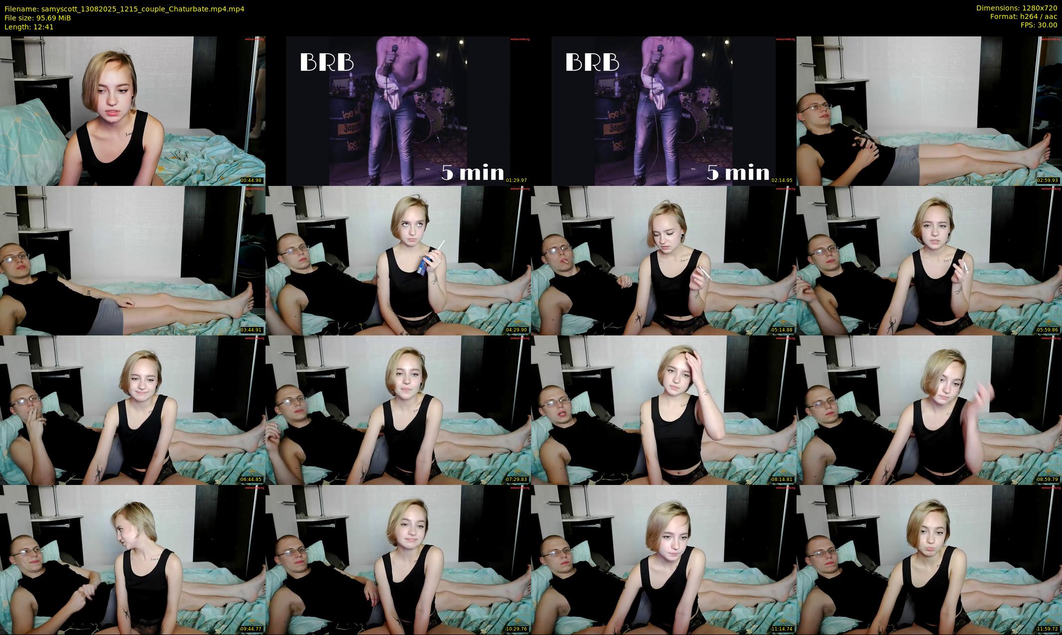 samyscott — 13 minute Chaturbate couple cam show recording, 720p, Aug 13, 2025