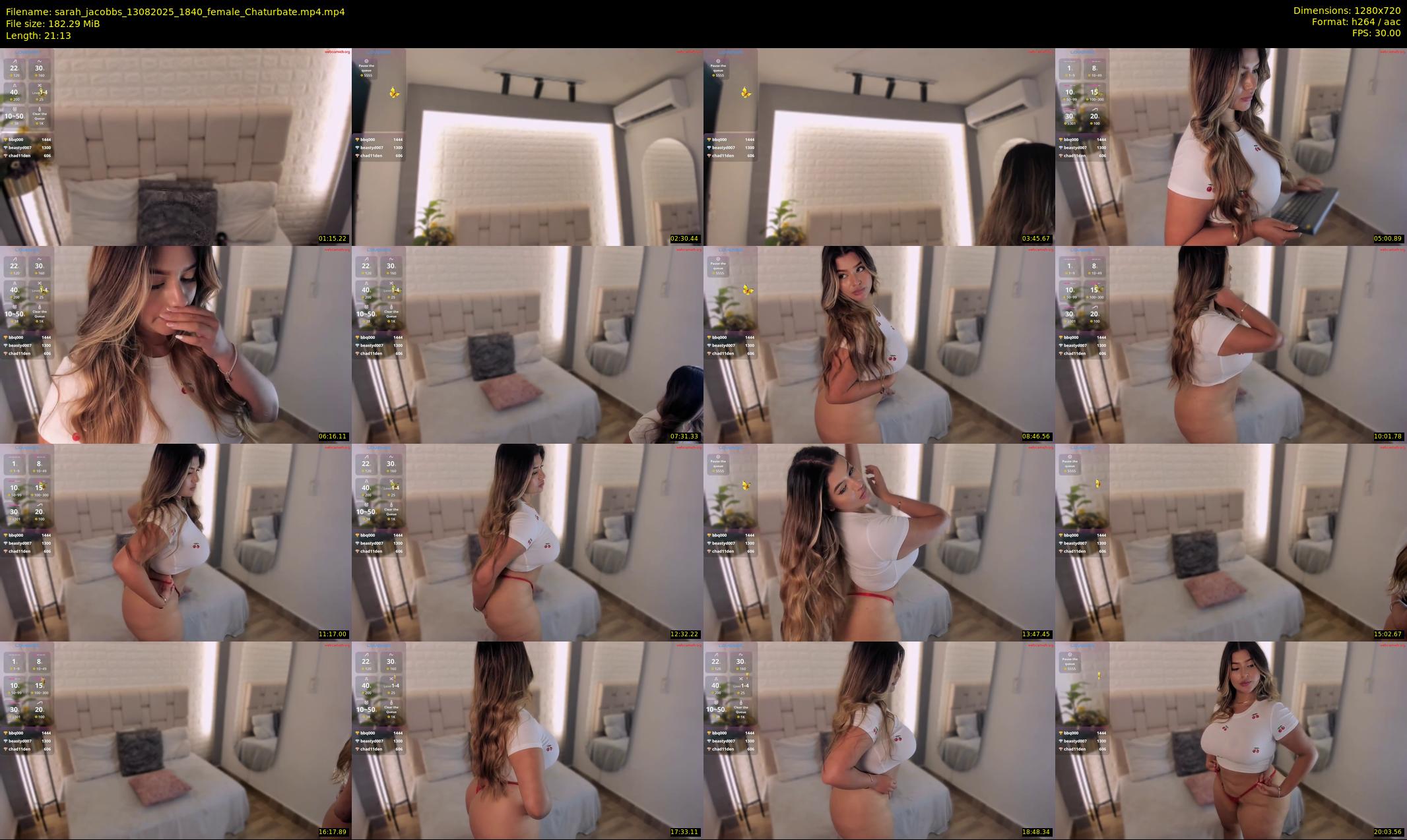 sarah_jacobbs — 22 minute Chaturbate female cam show recording, 720p, Aug 13, 2025
